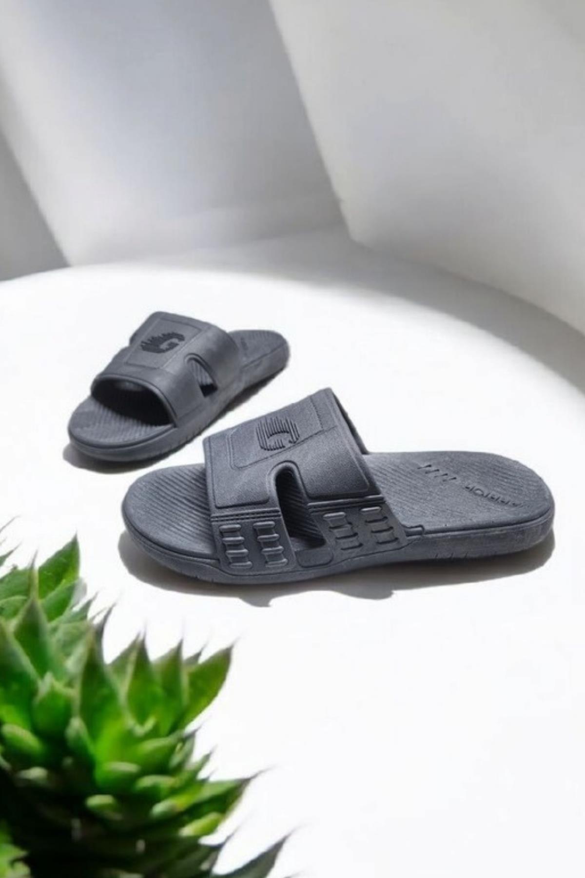 14994 Erkek Kaydırmaz Deniz Plaj Havuz Banyo Günlük Terlik - Görsel 3