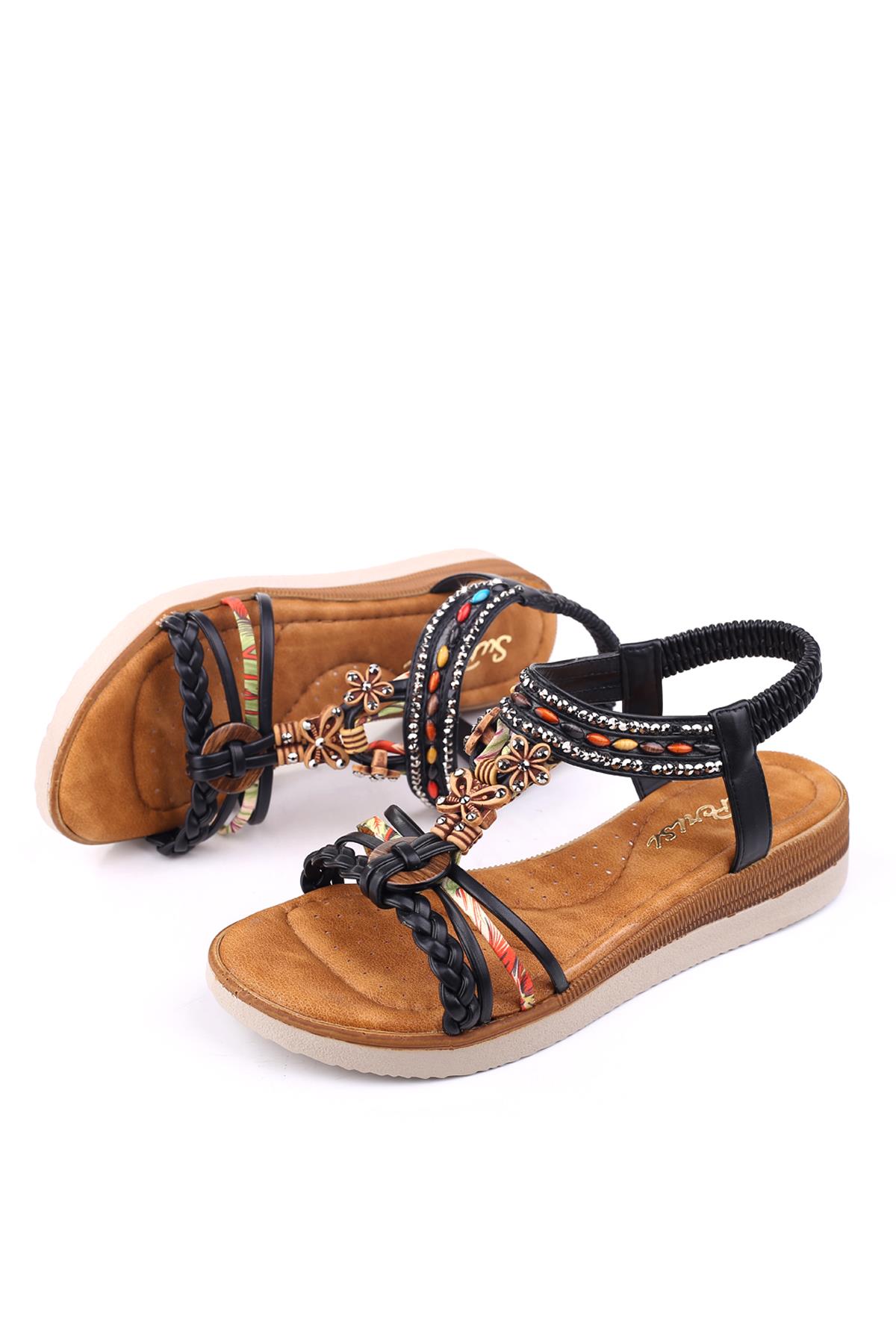 361 Kadın Günlük Anatomik Rahat Taban Sandalet - Görsel 4