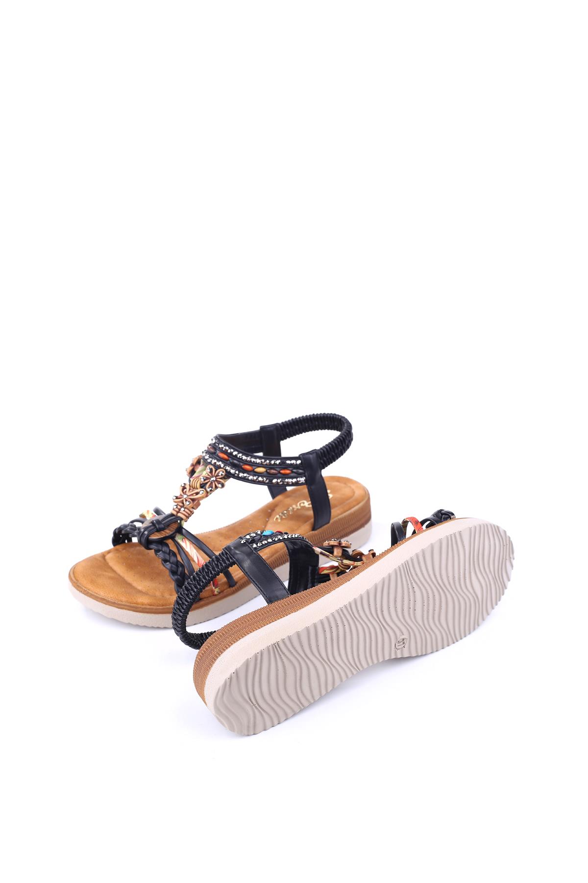 361 Kadın Günlük Anatomik Rahat Taban Sandalet - Görsel 5