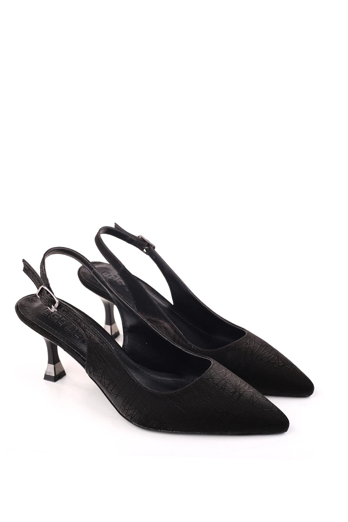 4000 Kadın 7,5 Cm Topuklu Arkası Açık Stiletto Ayakkabı - Görsel 4