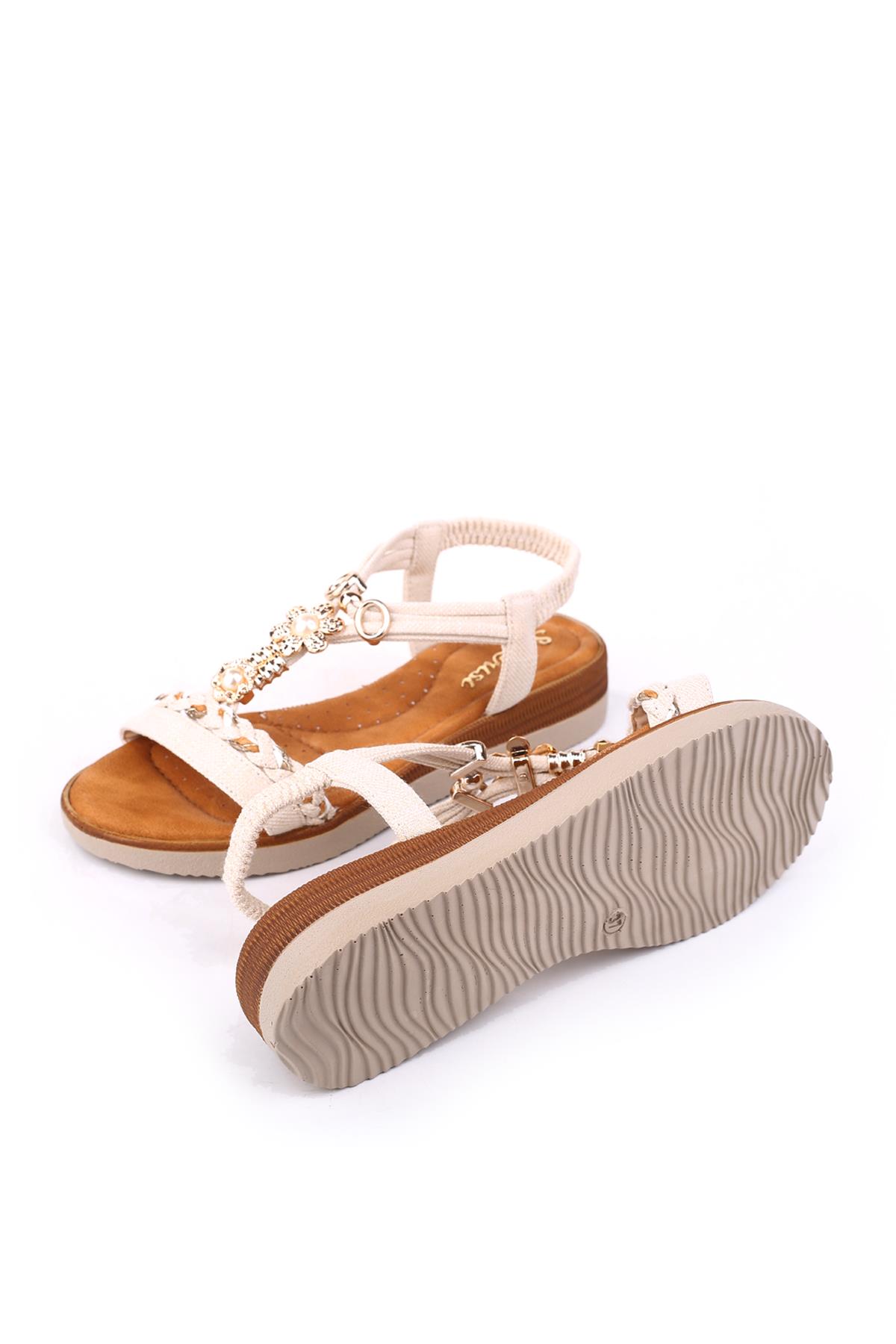 361 Kadın Günlük Anatomik Rahat Taban Sandalet - Görsel 6