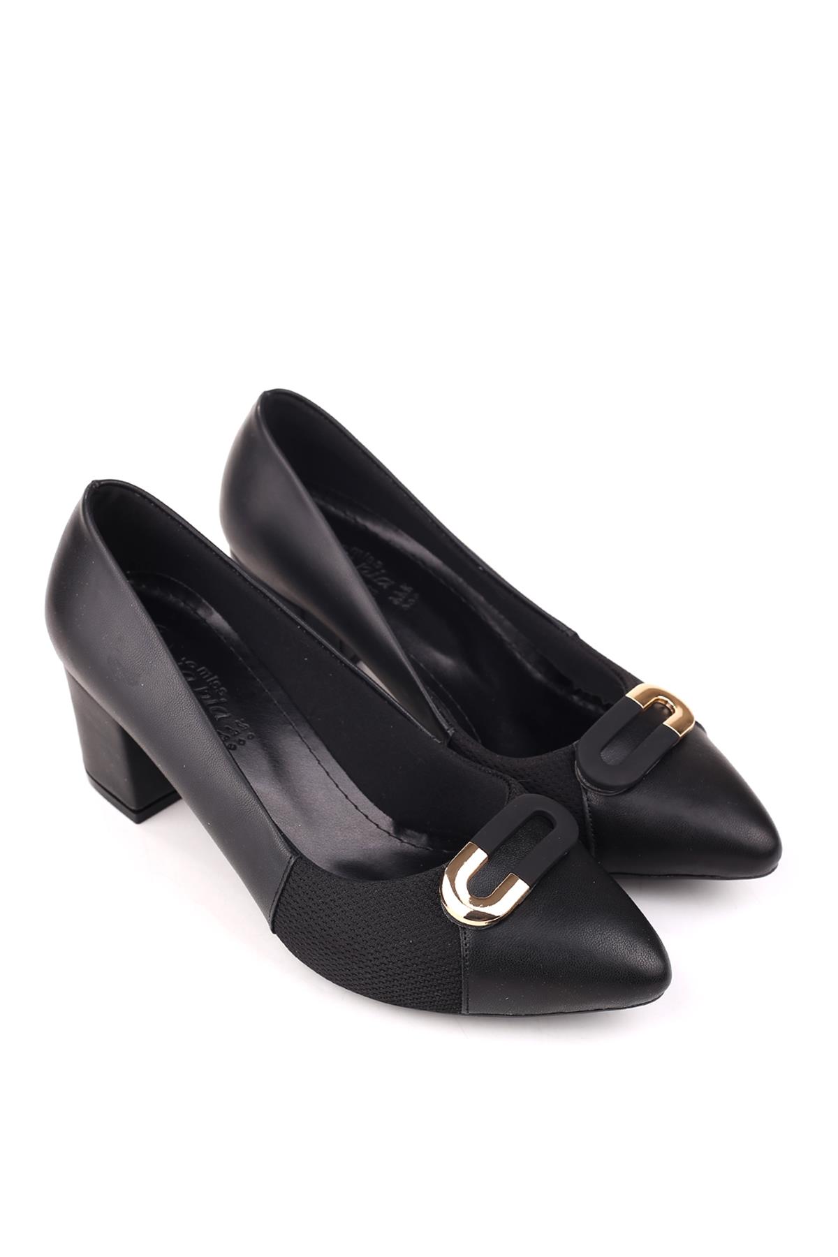 943-2 Kadın 6 Cm Kare Topuklu Rahat Ayakkabı - Görsel 2