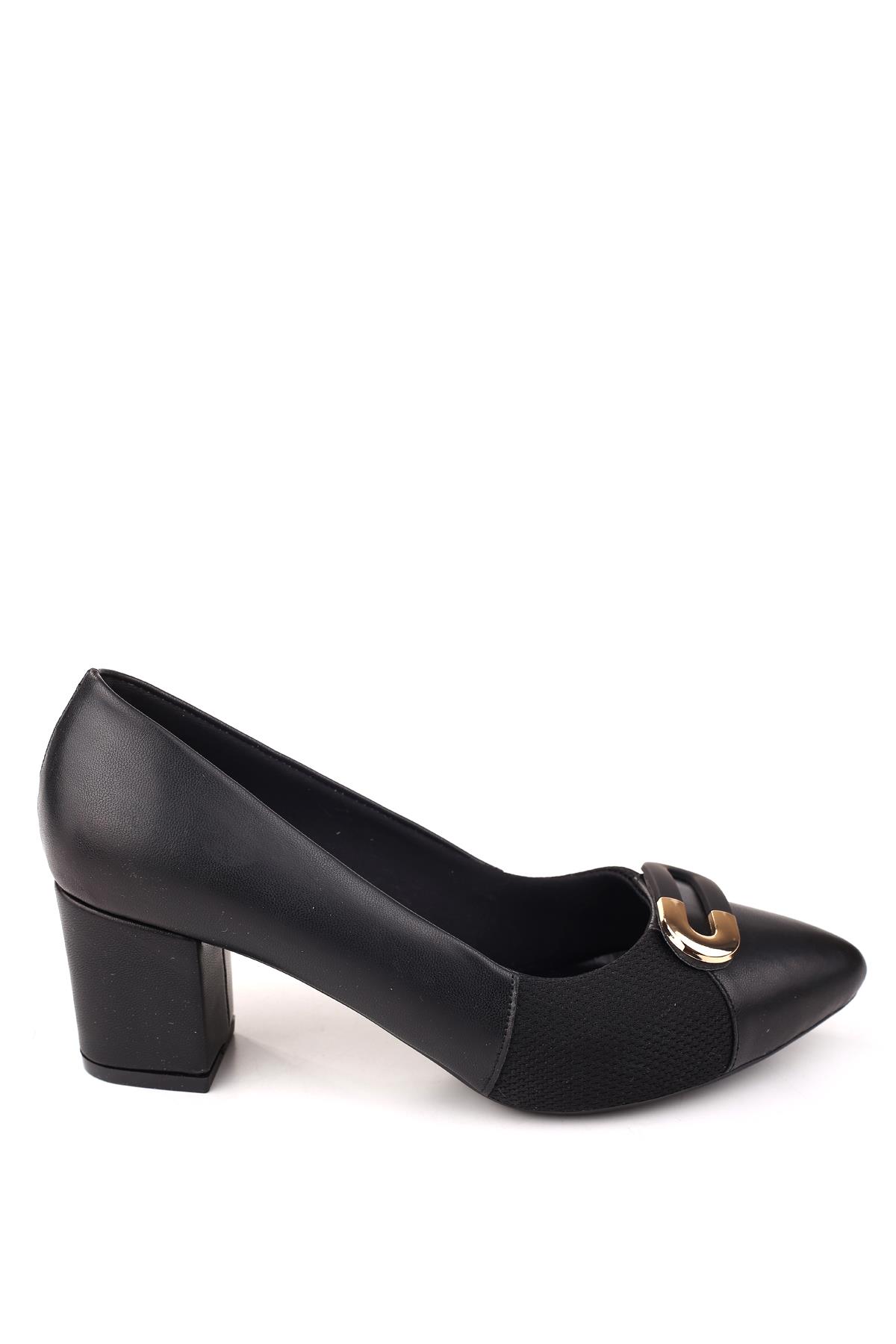 943-2 Kadın 6 Cm Kare Topuklu Rahat Ayakkabı - Görsel 3