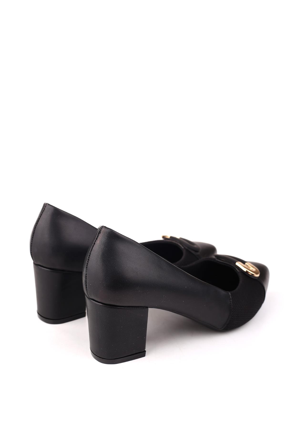 943-2 Kadın 6 Cm Kare Topuklu Rahat Ayakkabı - Görsel 5