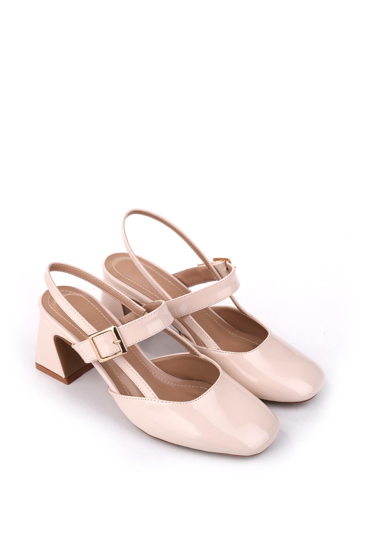 3004 Kadın 6 Cm Topuklu Rugan Ayakkabı - Görsel 2