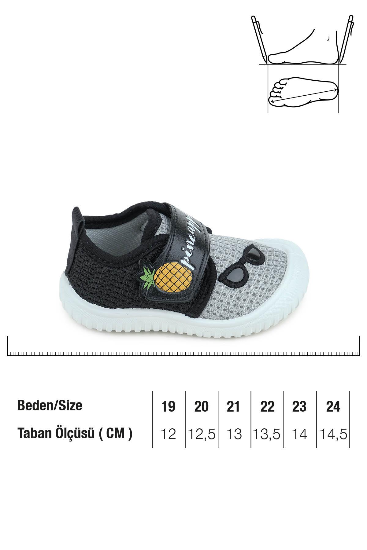 03270 Yazlık Erkek Bebek Günlük Cırtlı Keten Ayakkabı - Görsel 3