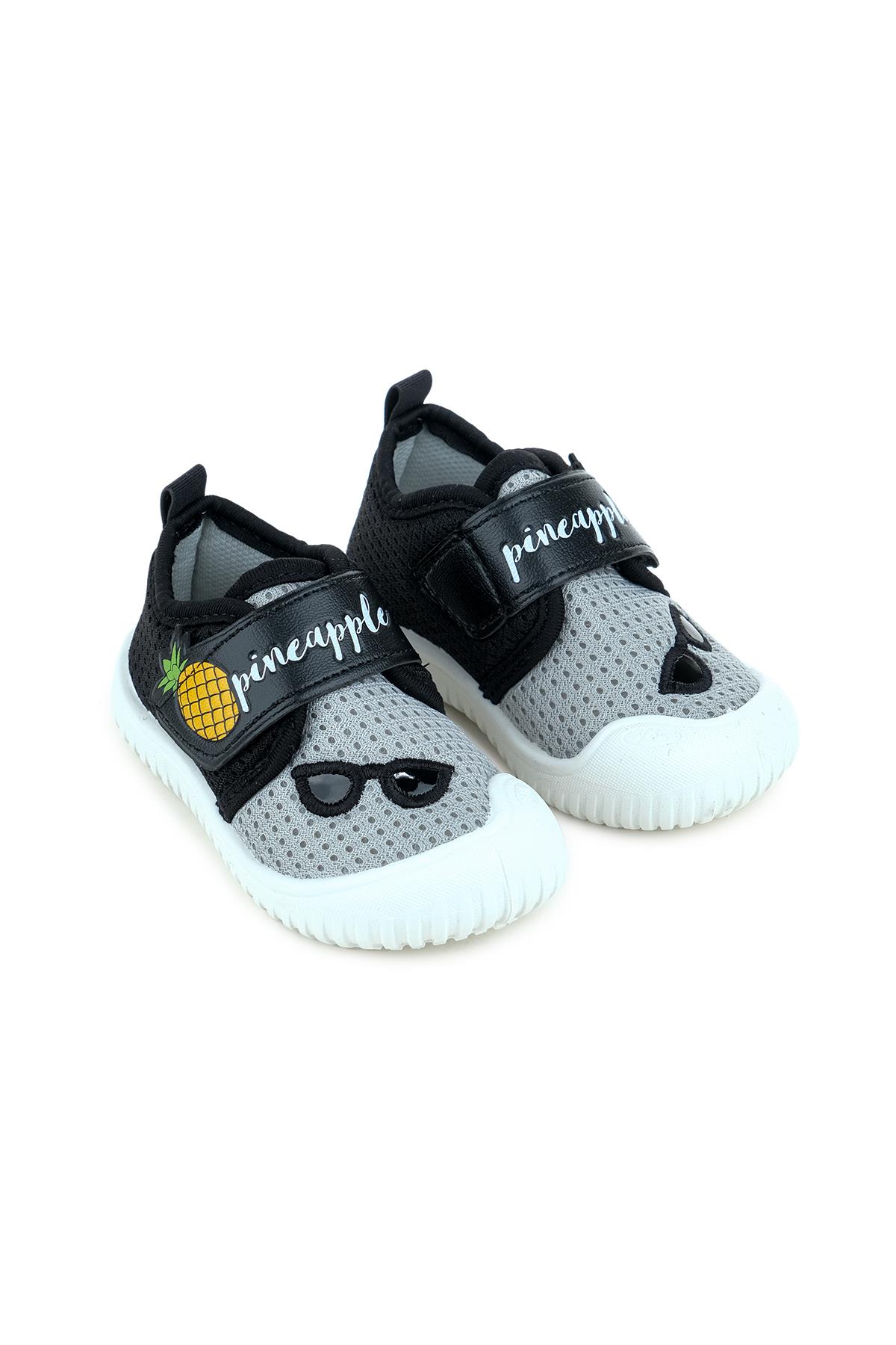 03270 Yazlık Erkek Bebek Günlük Cırtlı Keten Ayakkabı - Görsel 4