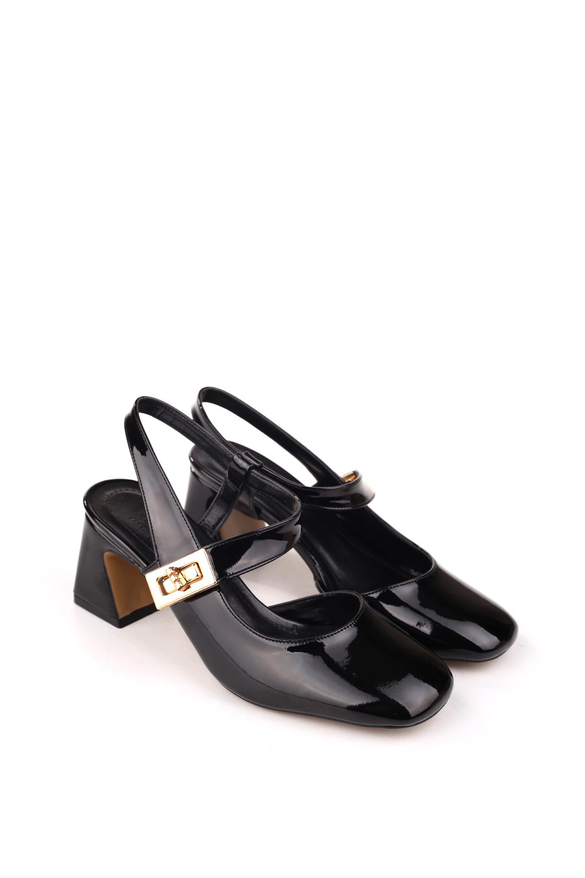 3002 Kadın 6 Cm Topuklu Rugan Ayakkabı - Görsel 2