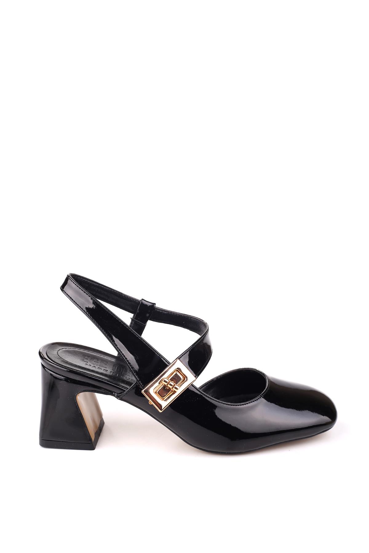 3002 Kadın 6 Cm Topuklu Rugan Ayakkabı - Görsel 3