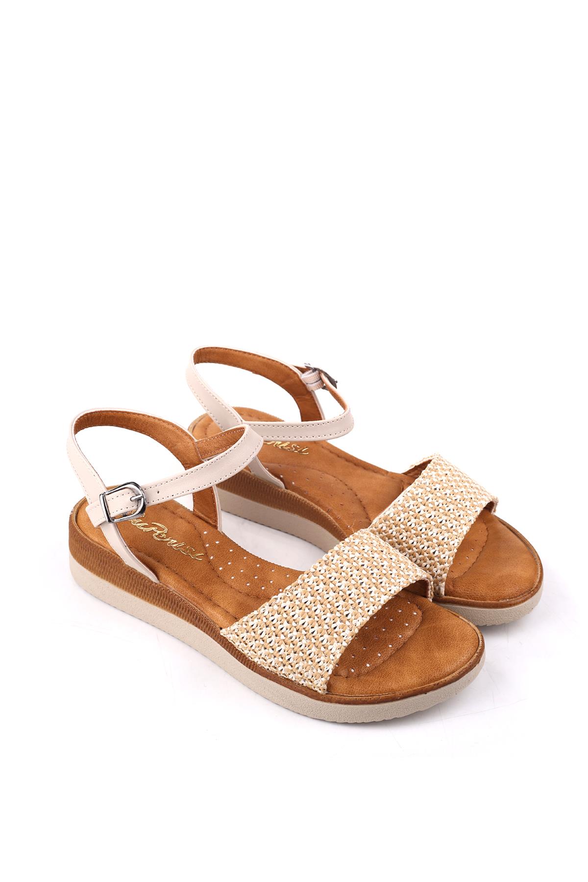 340 Kadın Günlük Anatomik Rahat Taban Sandalet - Görsel 2