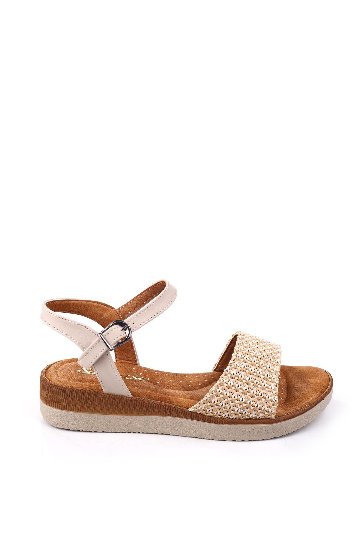 340 Kadın Günlük Anatomik Rahat Taban Sandalet - Görsel 3
