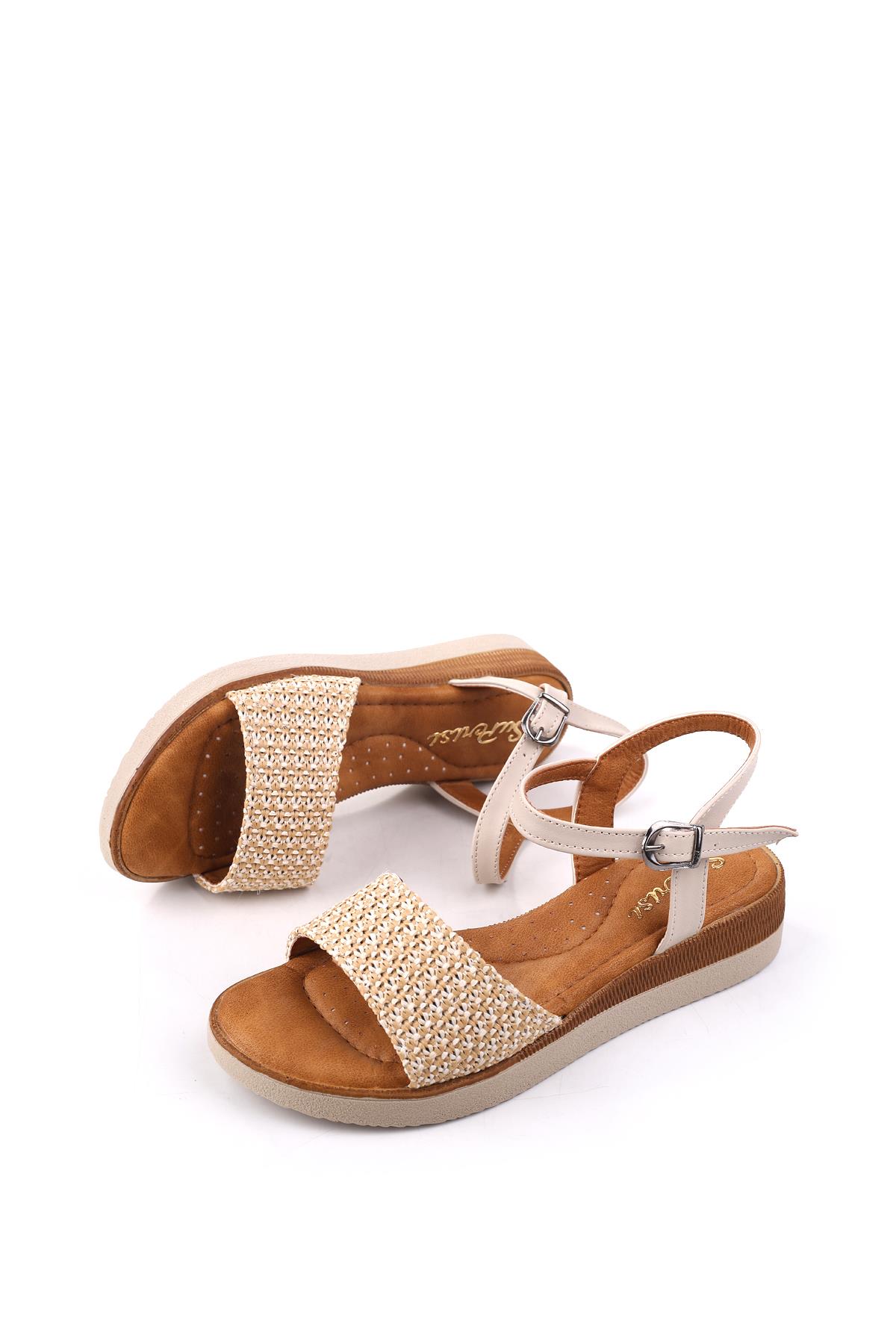 340 Kadın Günlük Anatomik Rahat Taban Sandalet - Görsel 4