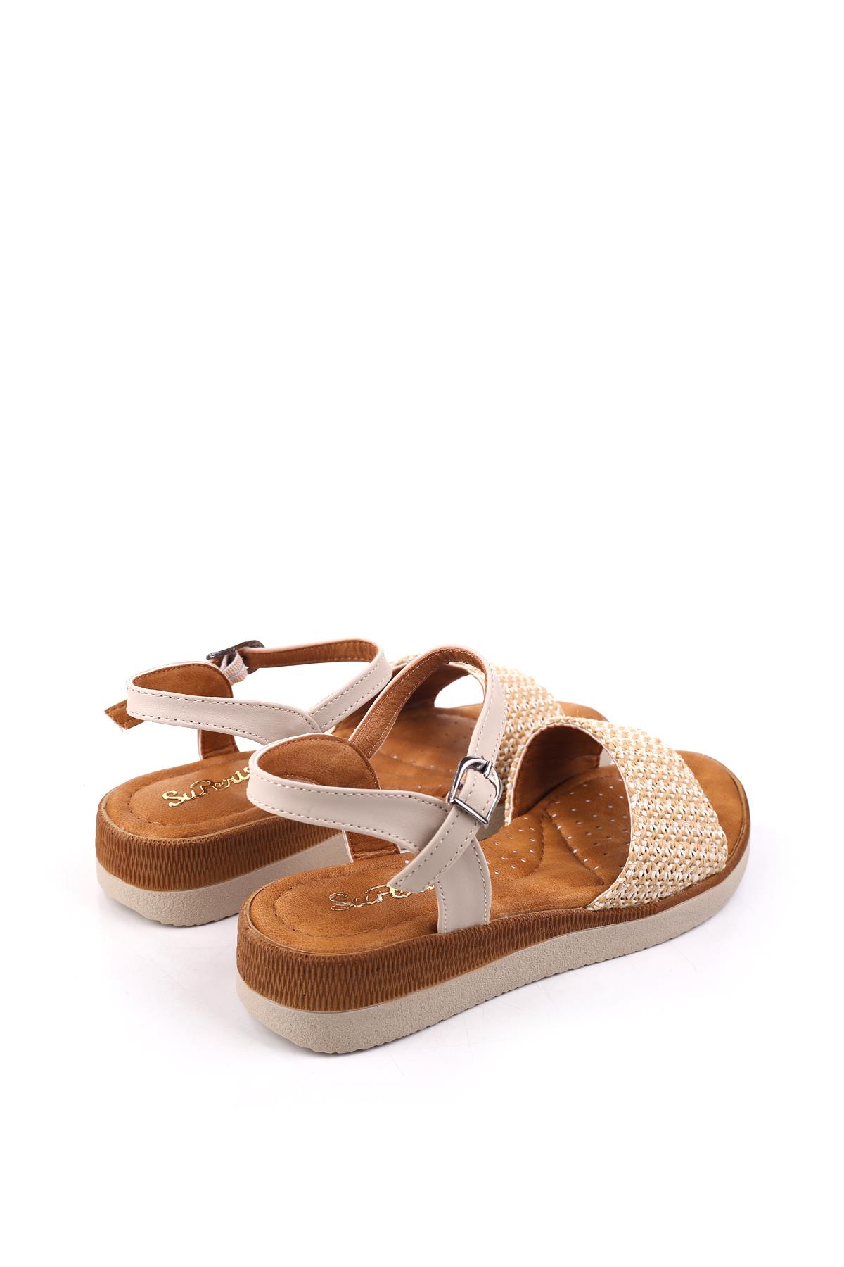 340 Kadın Günlük Anatomik Rahat Taban Sandalet - Görsel 5