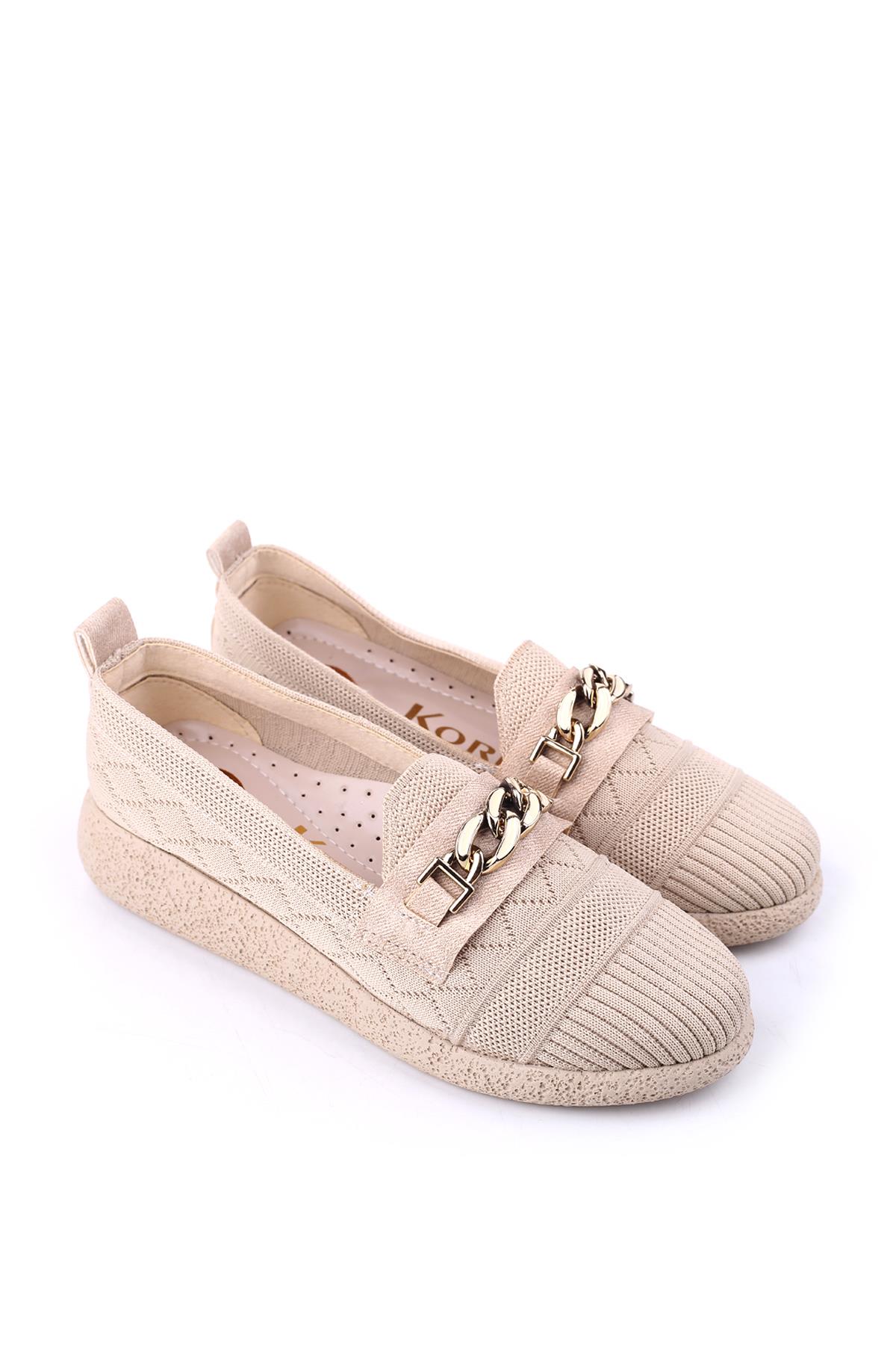 4757 Kadın Triko Örme Günlük Rahat Babet Ayakkabı - Görsel 2