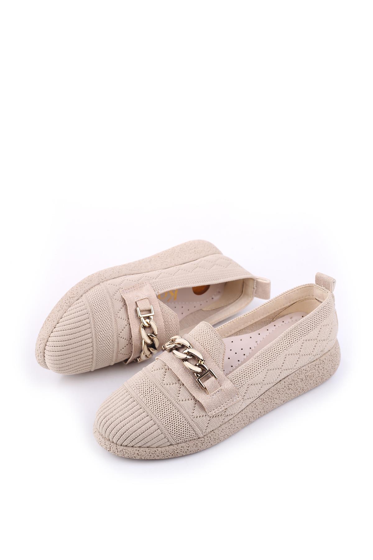 4757 Kadın Triko Örme Günlük Rahat Babet Ayakkabı - Görsel 4