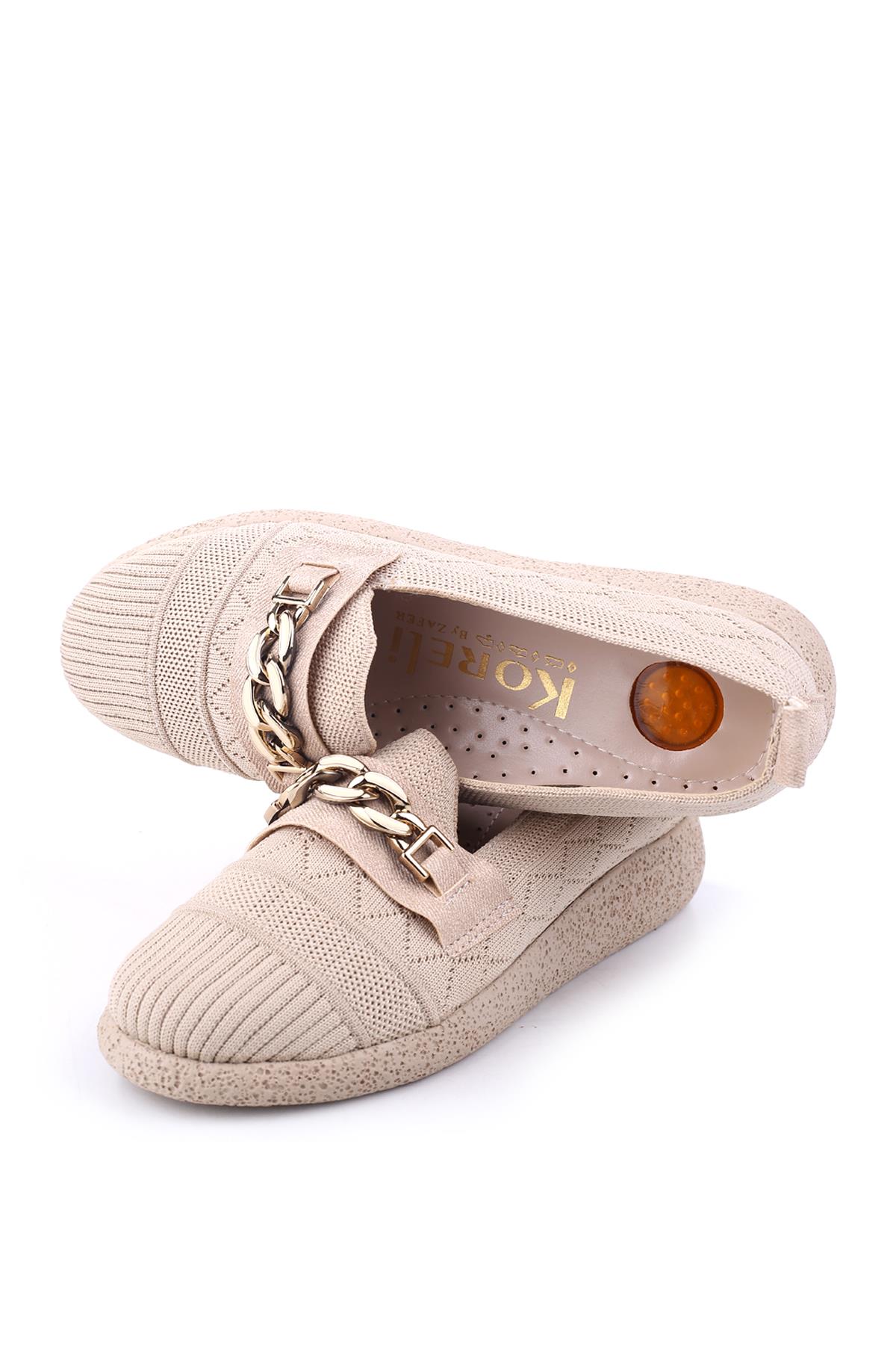 4757 Kadın Triko Örme Günlük Rahat Babet Ayakkabı - Görsel 6