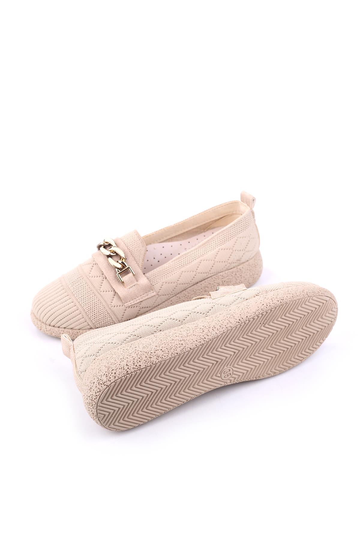 4757 Kadın Triko Örme Günlük Rahat Babet Ayakkabı - Görsel 7