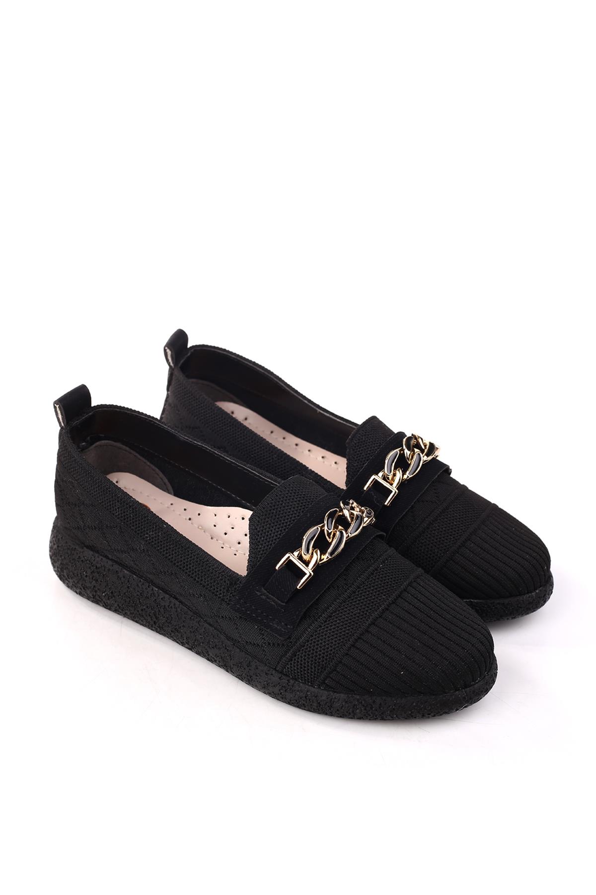 4757 Kadın Triko Örme Günlük Rahat Babet Ayakkabı - Görsel 2