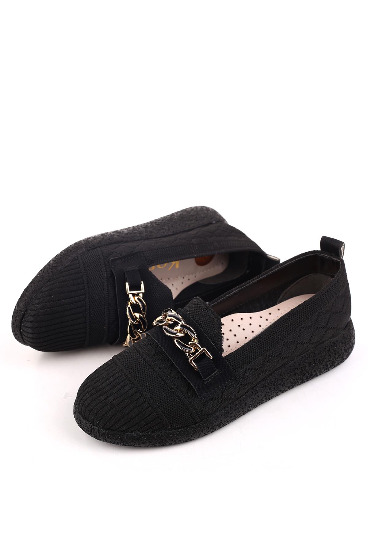 4757 Kadın Triko Örme Günlük Rahat Babet Ayakkabı - Görsel 4