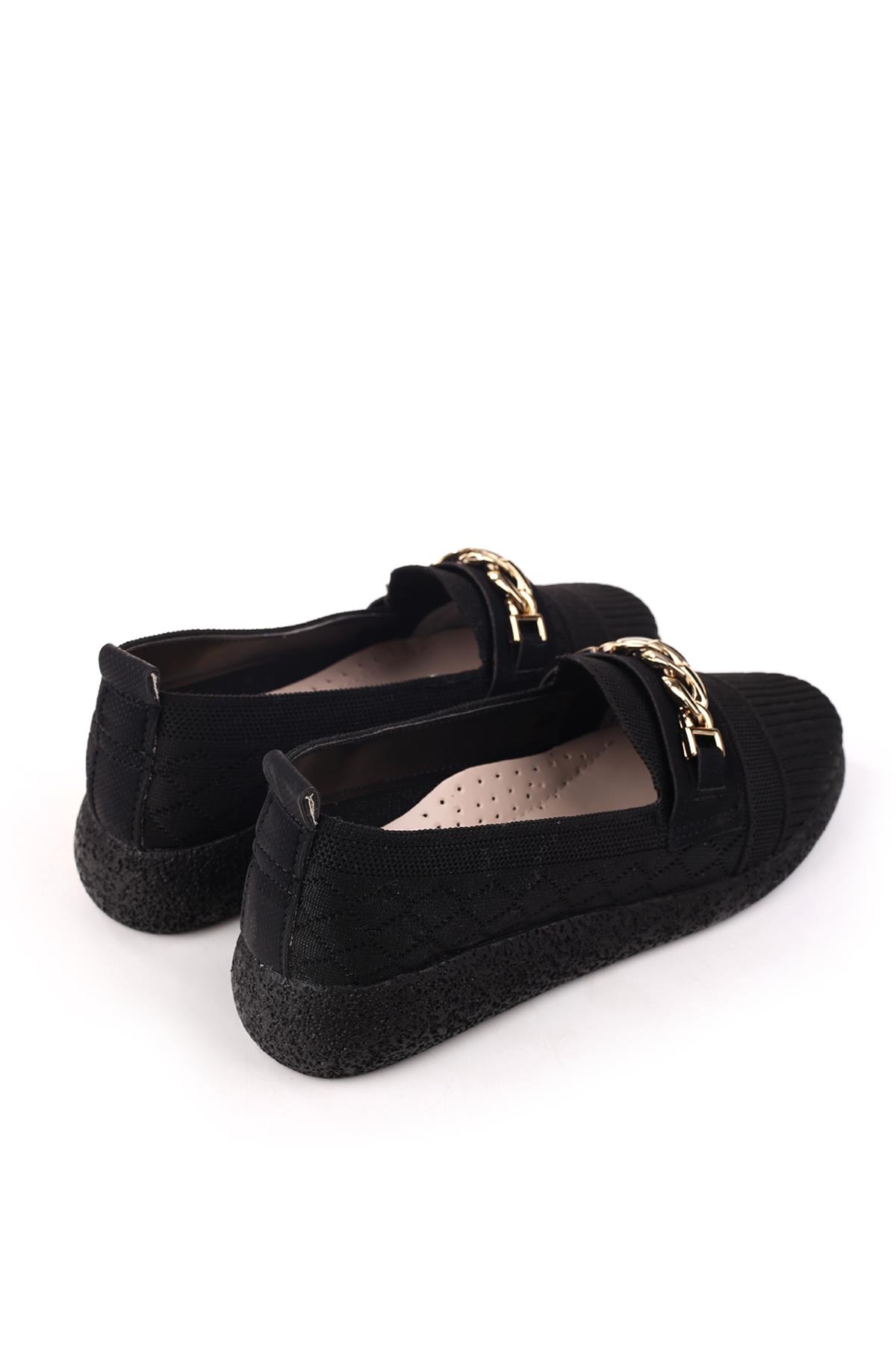 4757 Kadın Triko Örme Günlük Rahat Babet Ayakkabı - Görsel 5