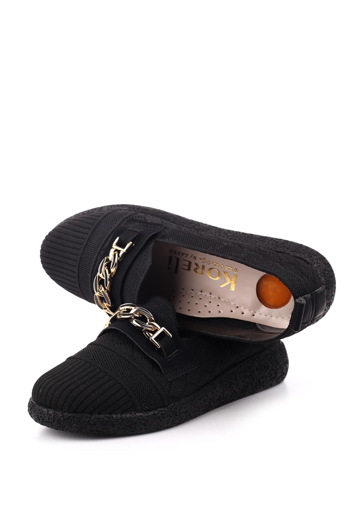 4757 Kadın Triko Örme Günlük Rahat Babet Ayakkabı - Görsel 6