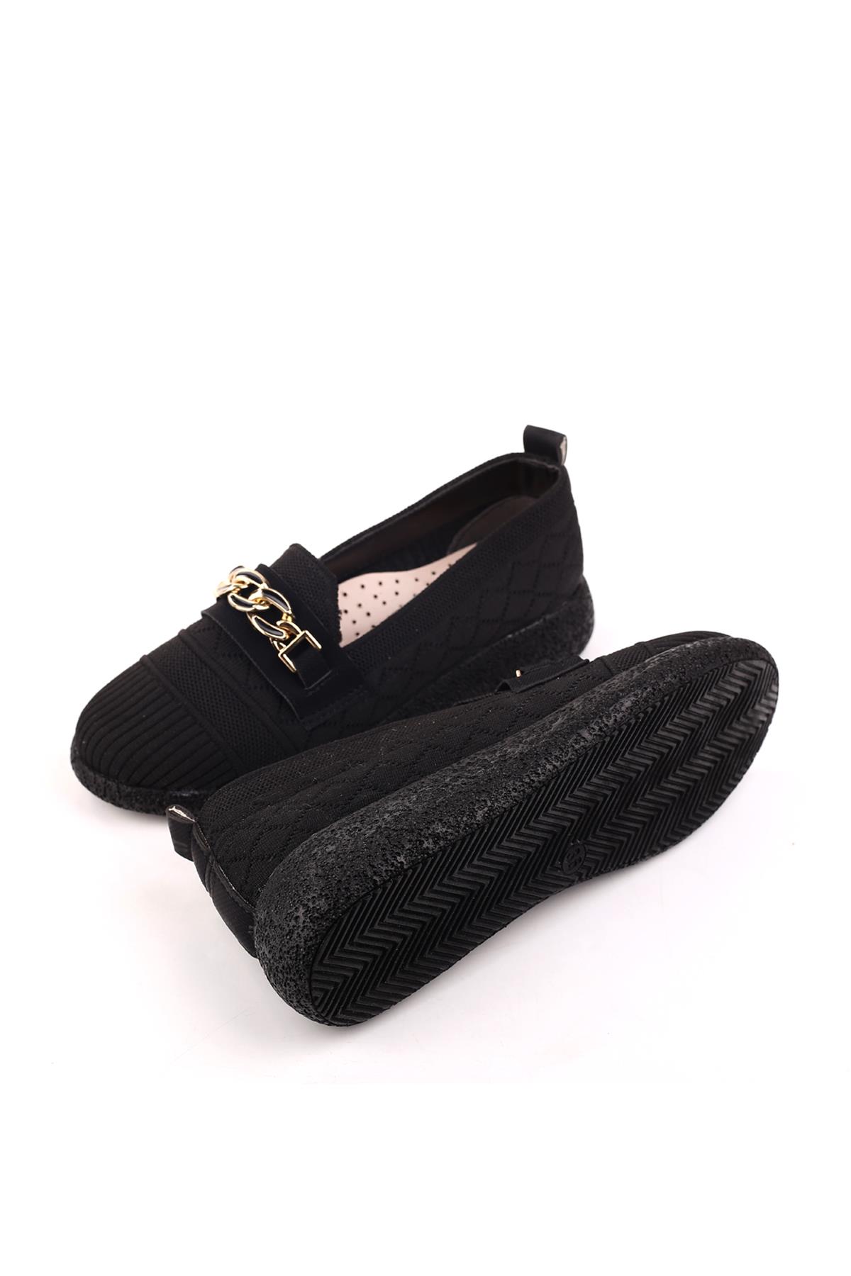 4757 Kadın Triko Örme Günlük Rahat Babet Ayakkabı - Görsel 7