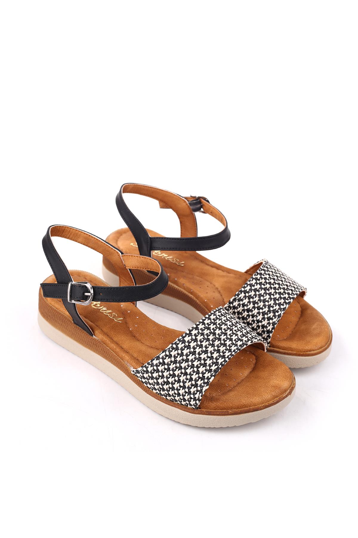 340 Kadın Günlük Anatomik Rahat Taban Sandalet - Görsel 2