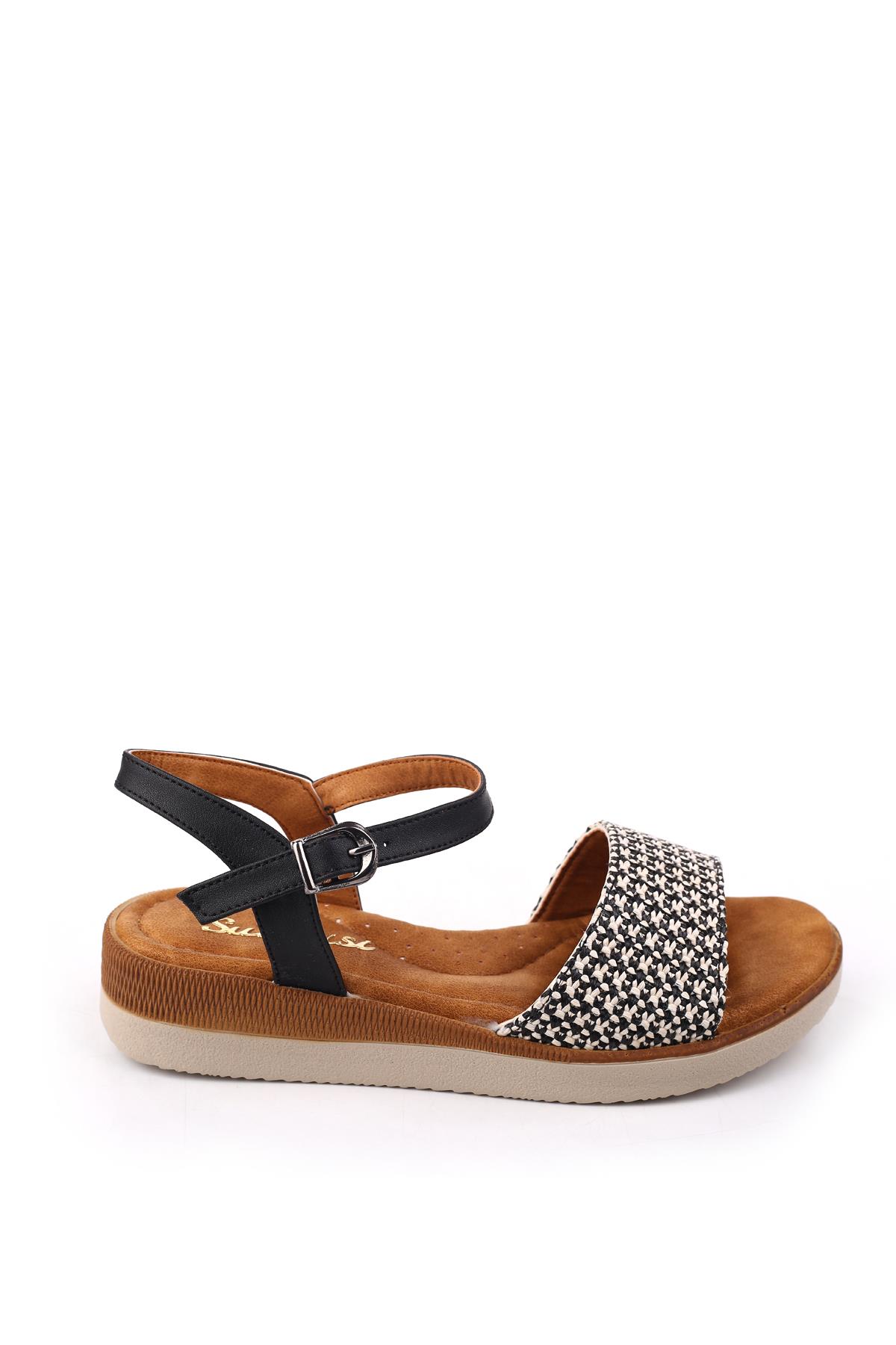 340 Kadın Günlük Anatomik Rahat Taban Sandalet - Görsel 3