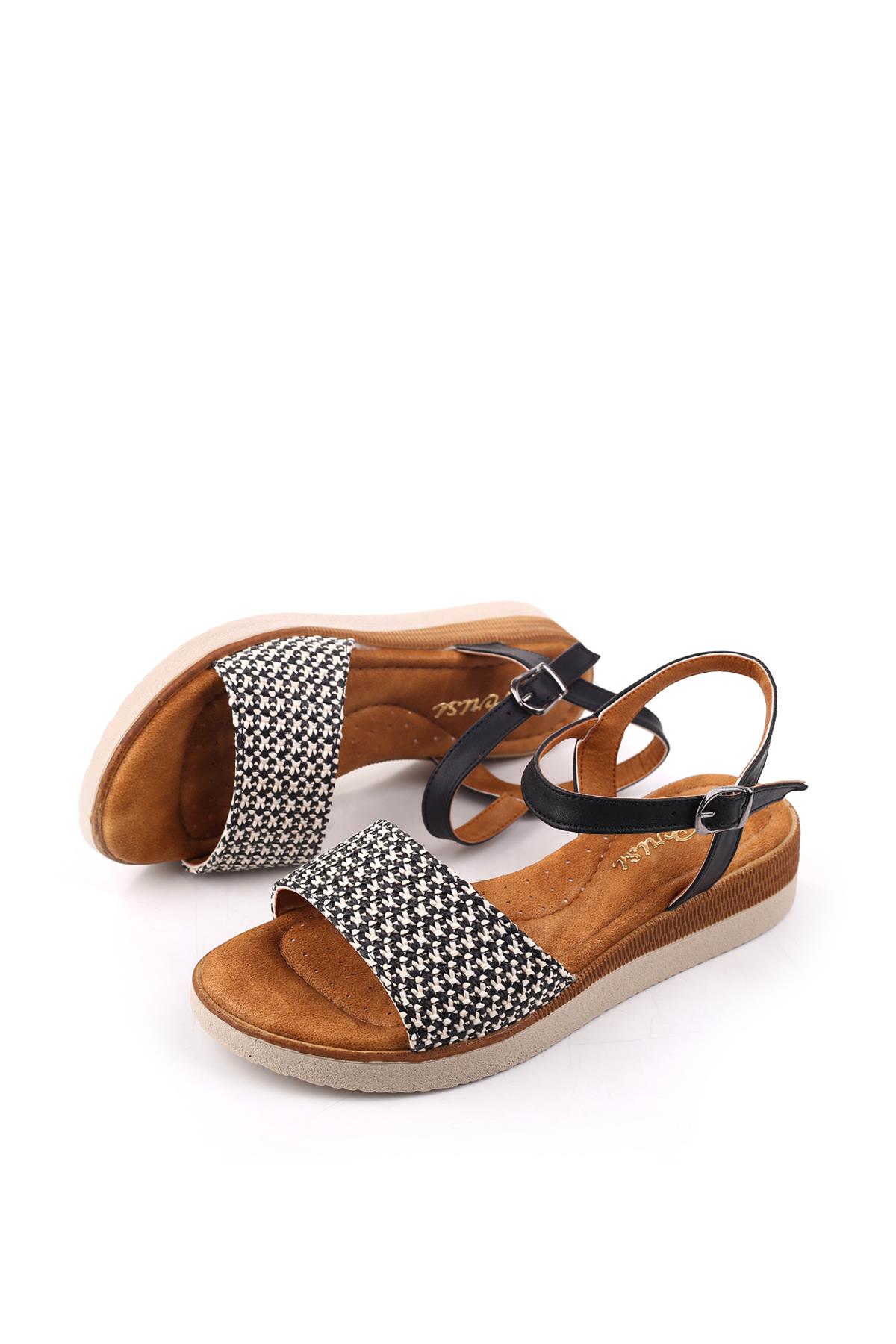 340 Kadın Günlük Anatomik Rahat Taban Sandalet - Görsel 4