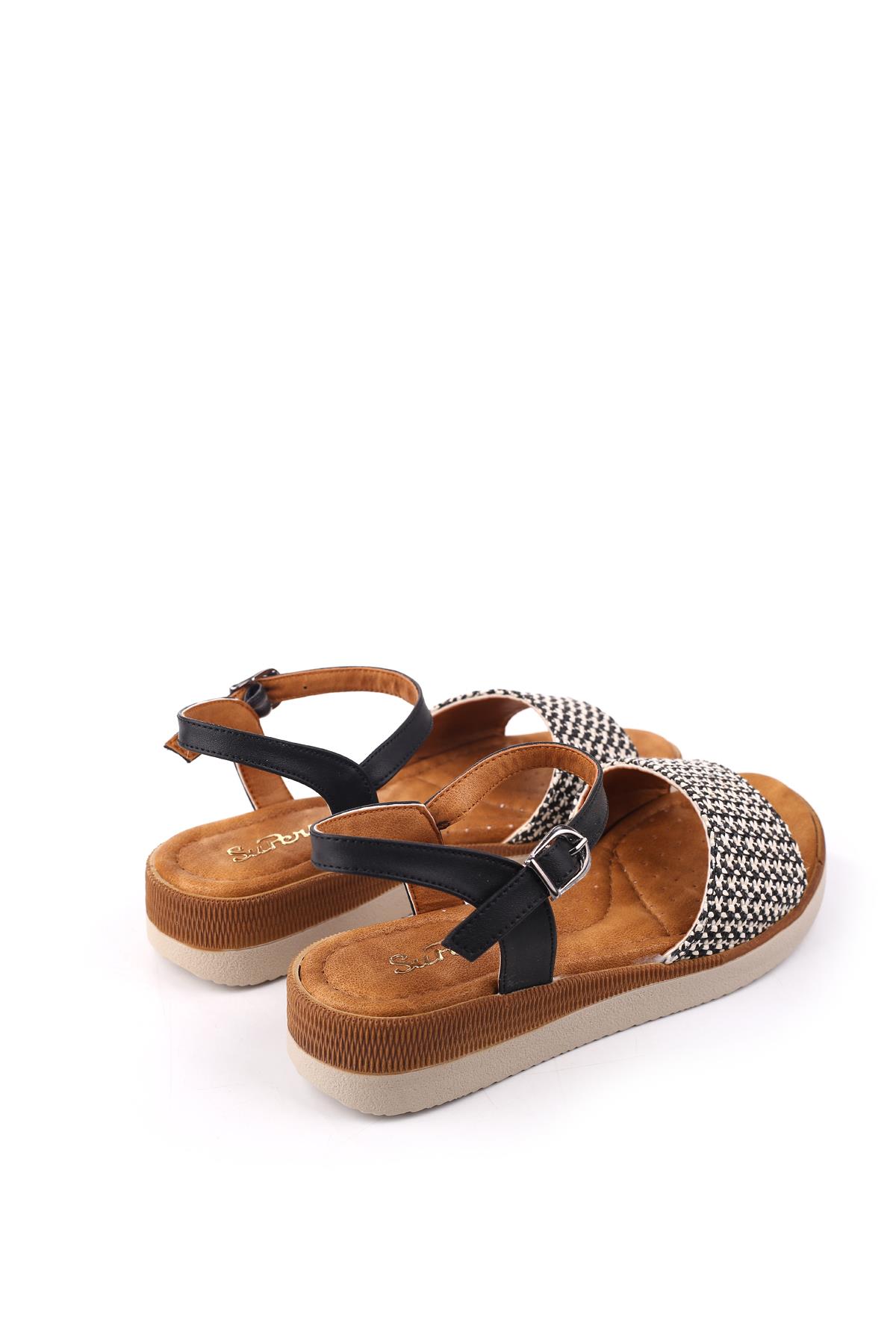 340 Kadın Günlük Anatomik Rahat Taban Sandalet - Görsel 5