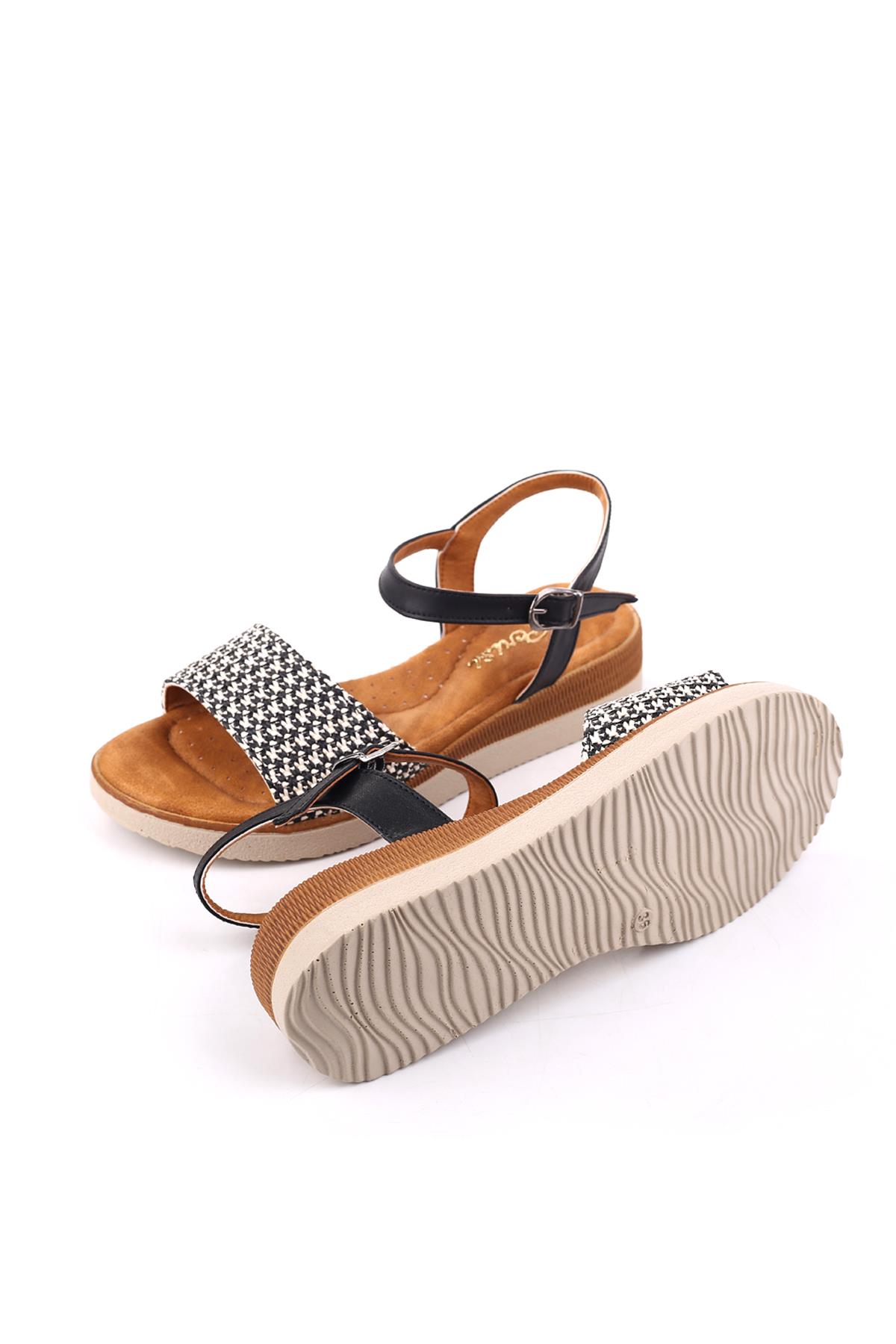 340 Kadın Günlük Anatomik Rahat Taban Sandalet - Görsel 6