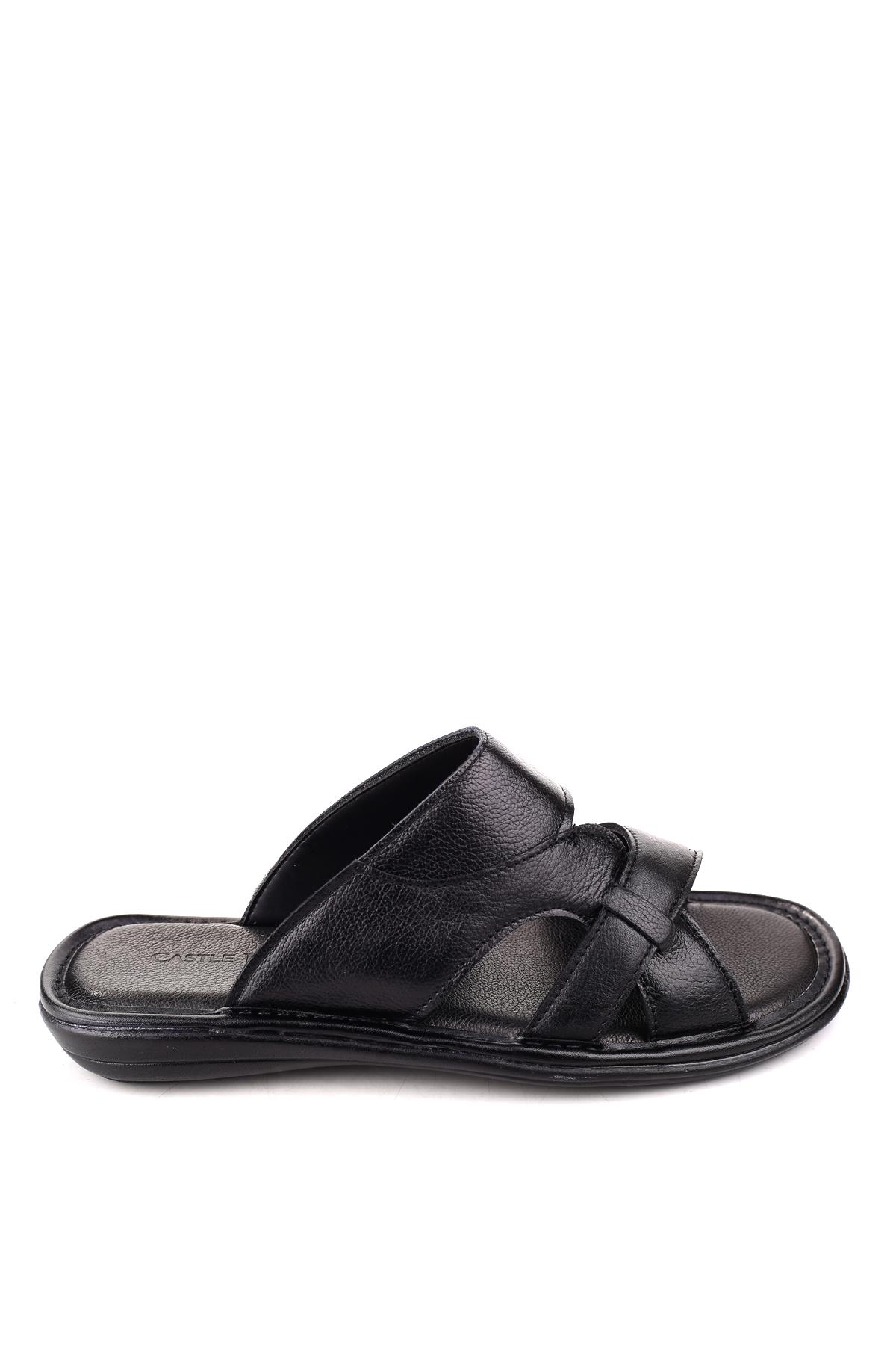 8521 Erkek Ortopedik Taban Hakiki Deri Terlik - Görsel 3