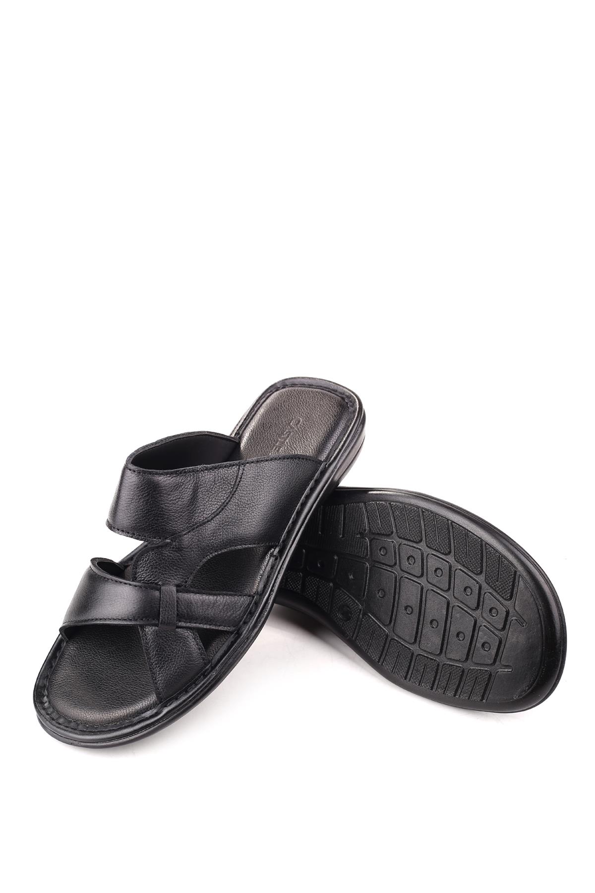 8521 Erkek Ortopedik Taban Hakiki Deri Terlik - Görsel 6