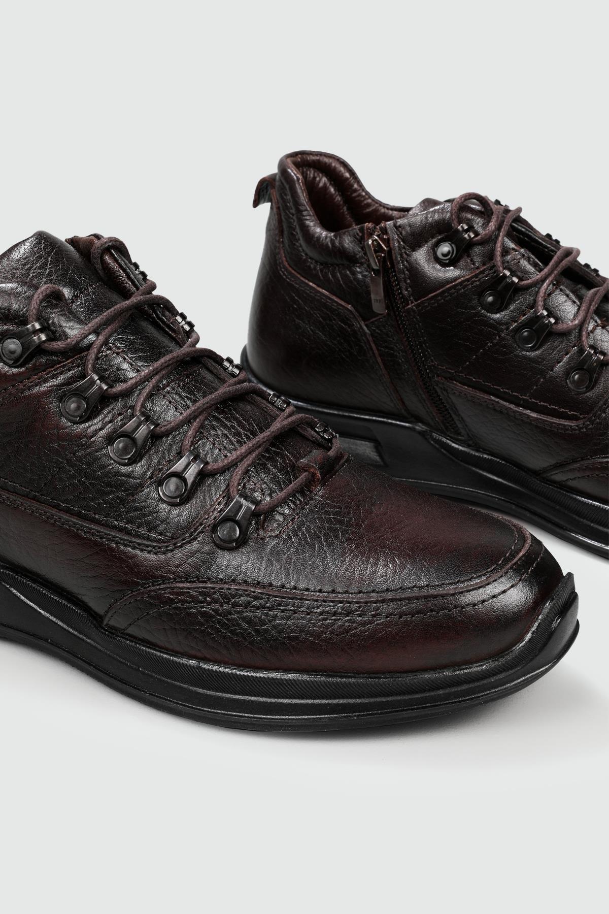 4509 Termo Kaymaz Taban Hakiki Deri Erkek Bot - Görsel 3