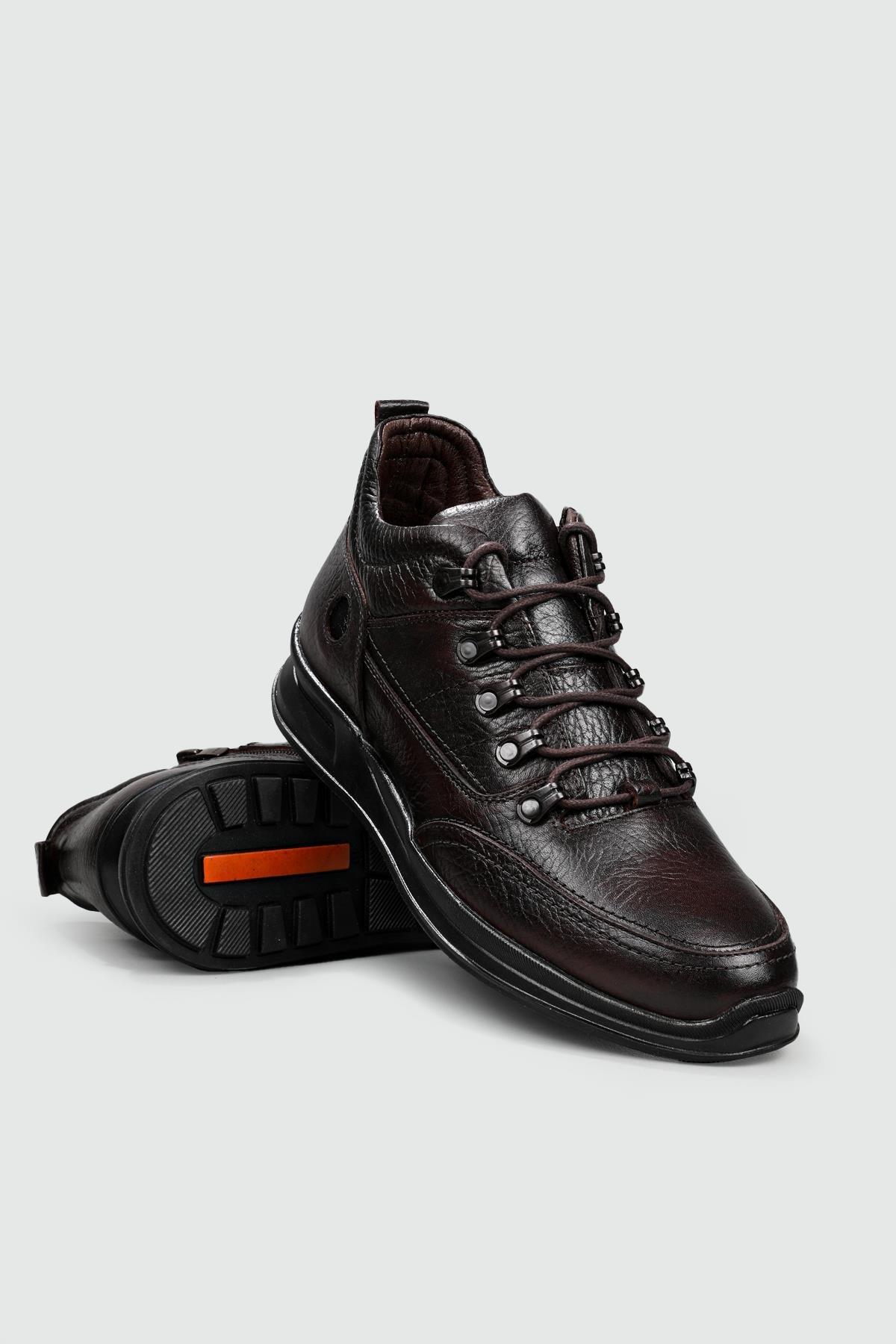 4509 Termo Kaymaz Taban Hakiki Deri Erkek Bot - Görsel 5