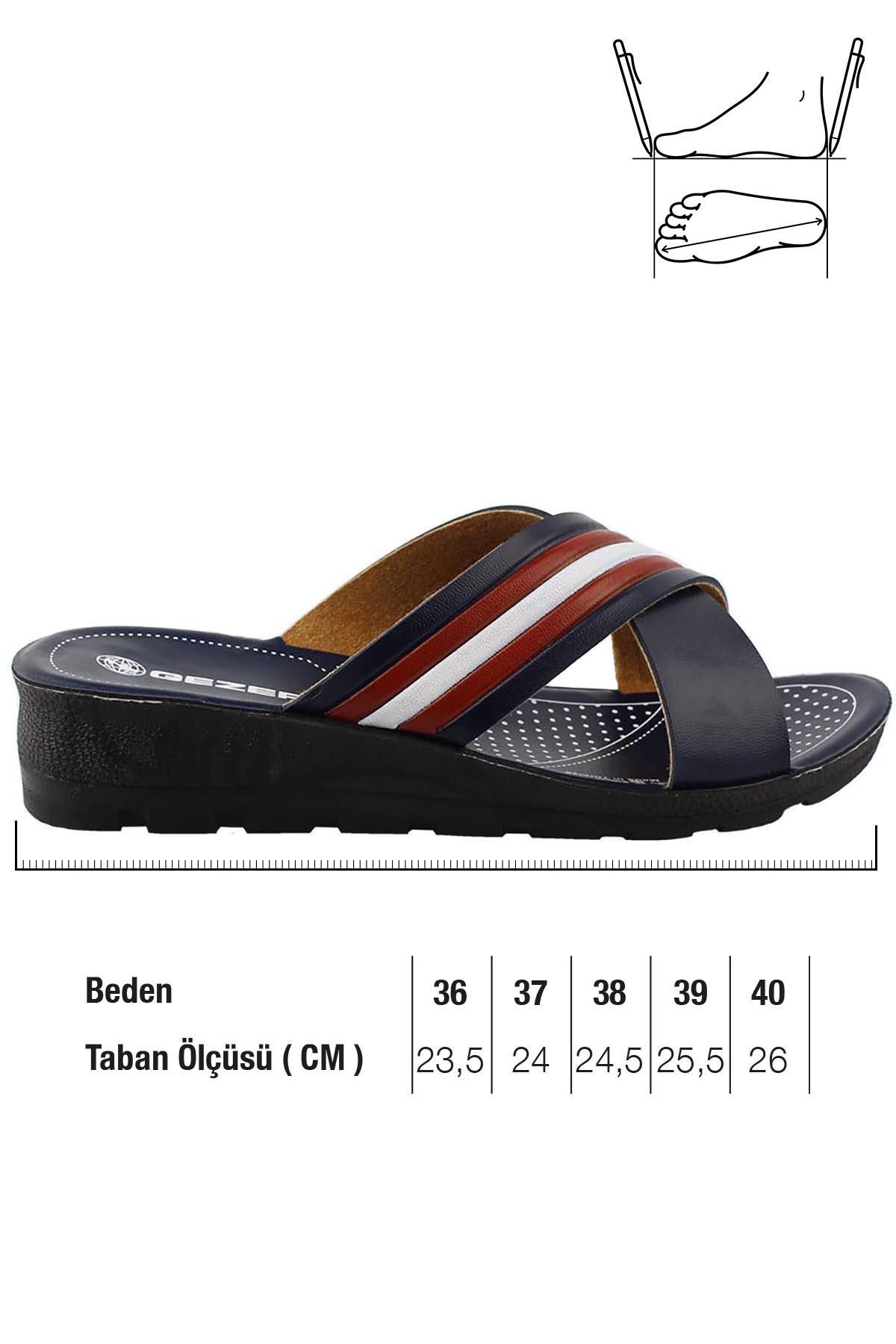 13075 Yazlık 4 Cm Topuklu Hafif Taban Günlük Kadın Terlik - Görsel 3