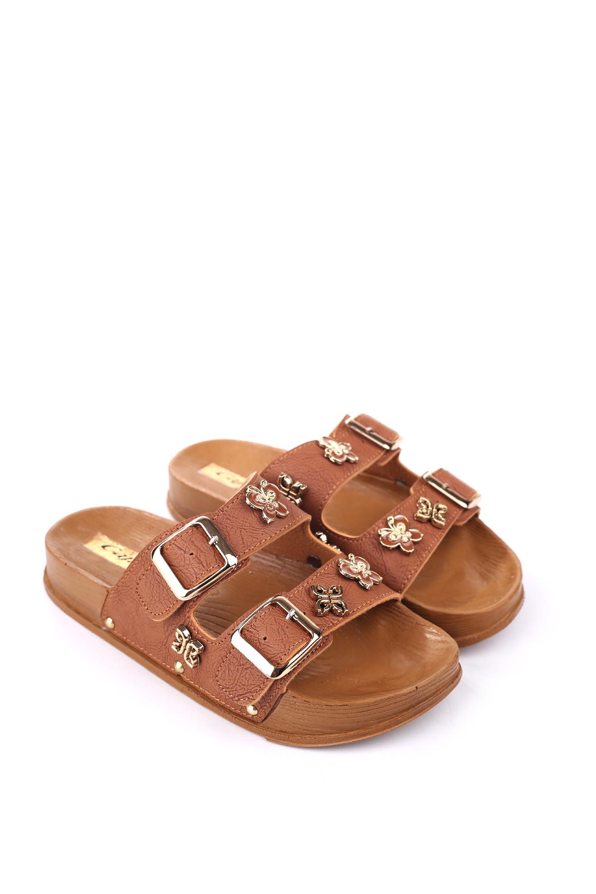 4744 Kadın Rahat Taban Ortopedik Günlük Tokalı Terlik - Görsel 2