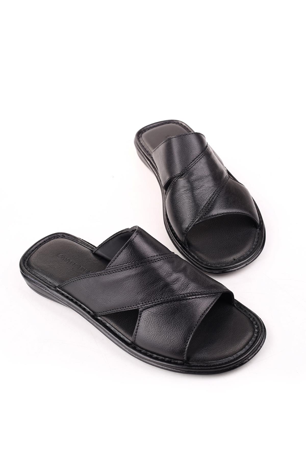 8523 Erkek Ortopedik Taban Hakiki Deri Terlik - Görsel 4