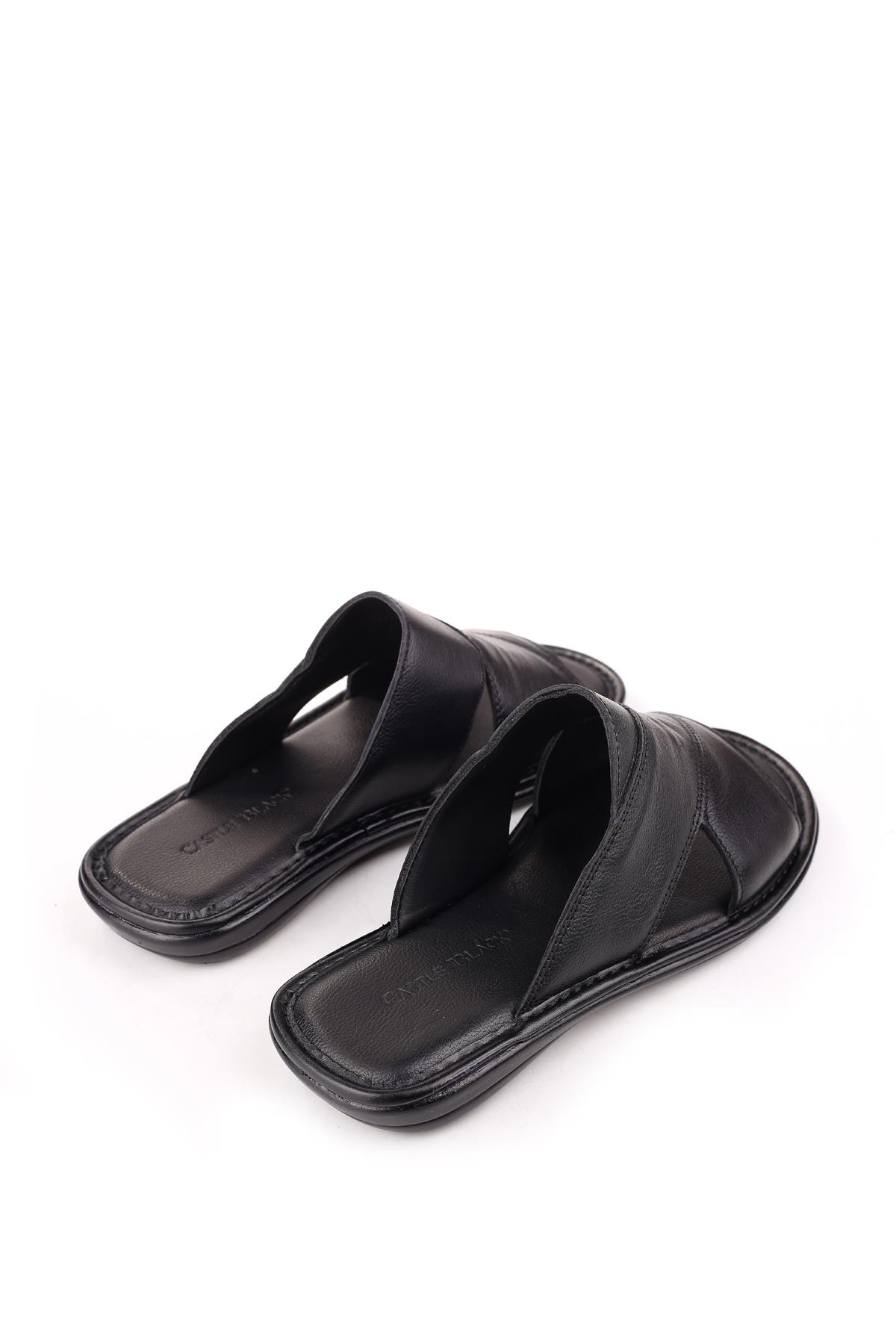 8523 Erkek Ortopedik Taban Hakiki Deri Terlik - Görsel 5