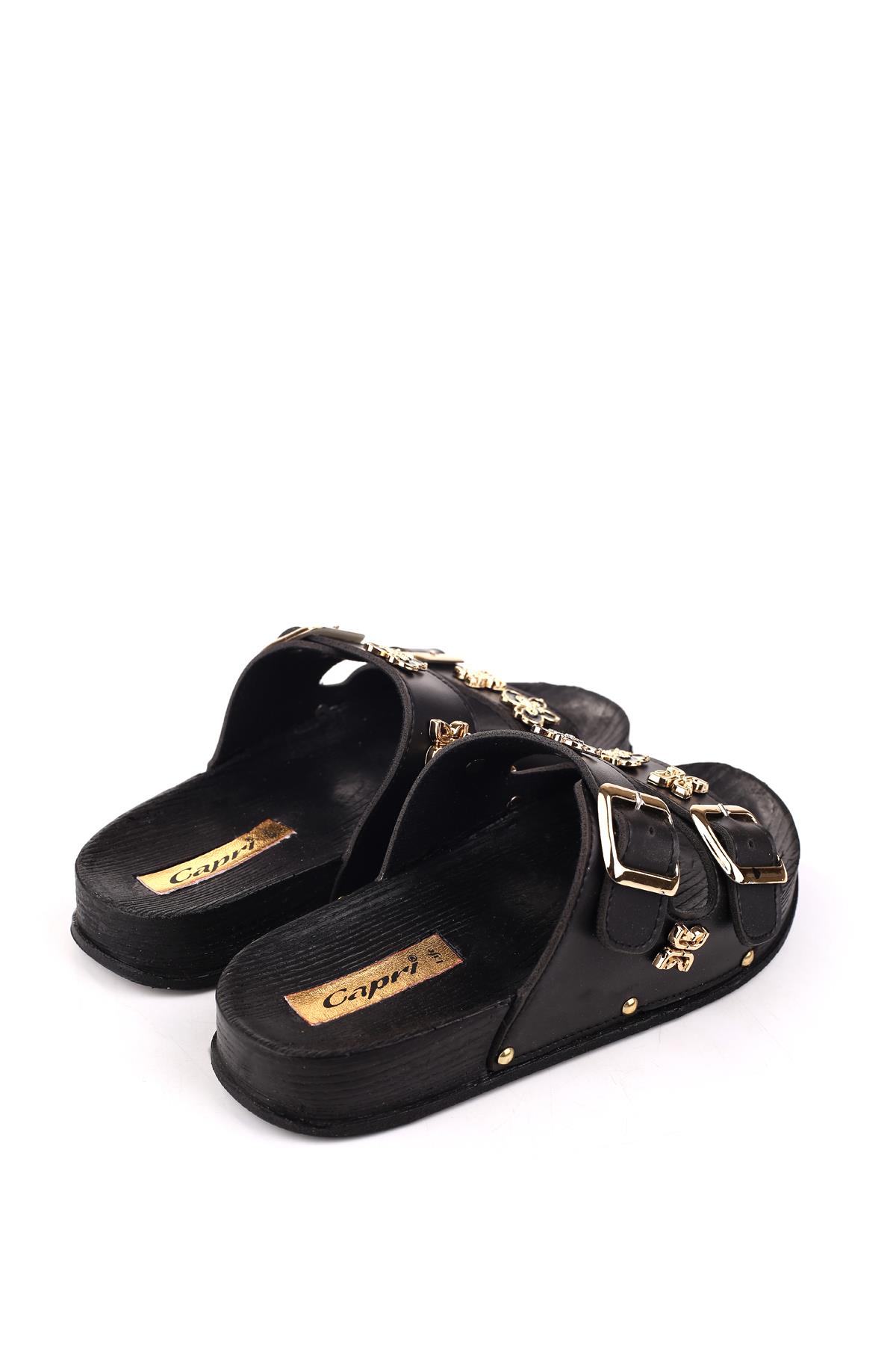 4744 Kadın Rahat Taban Ortopedik Günlük Tokalı Terlik - Görsel 5