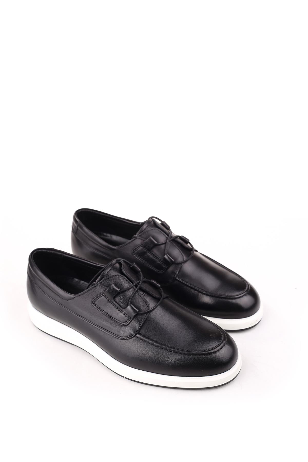 H 1030 Erkek Hakiki Deri Eva Taban Bağcıklı Günlük Ayakkabı - Görsel 3