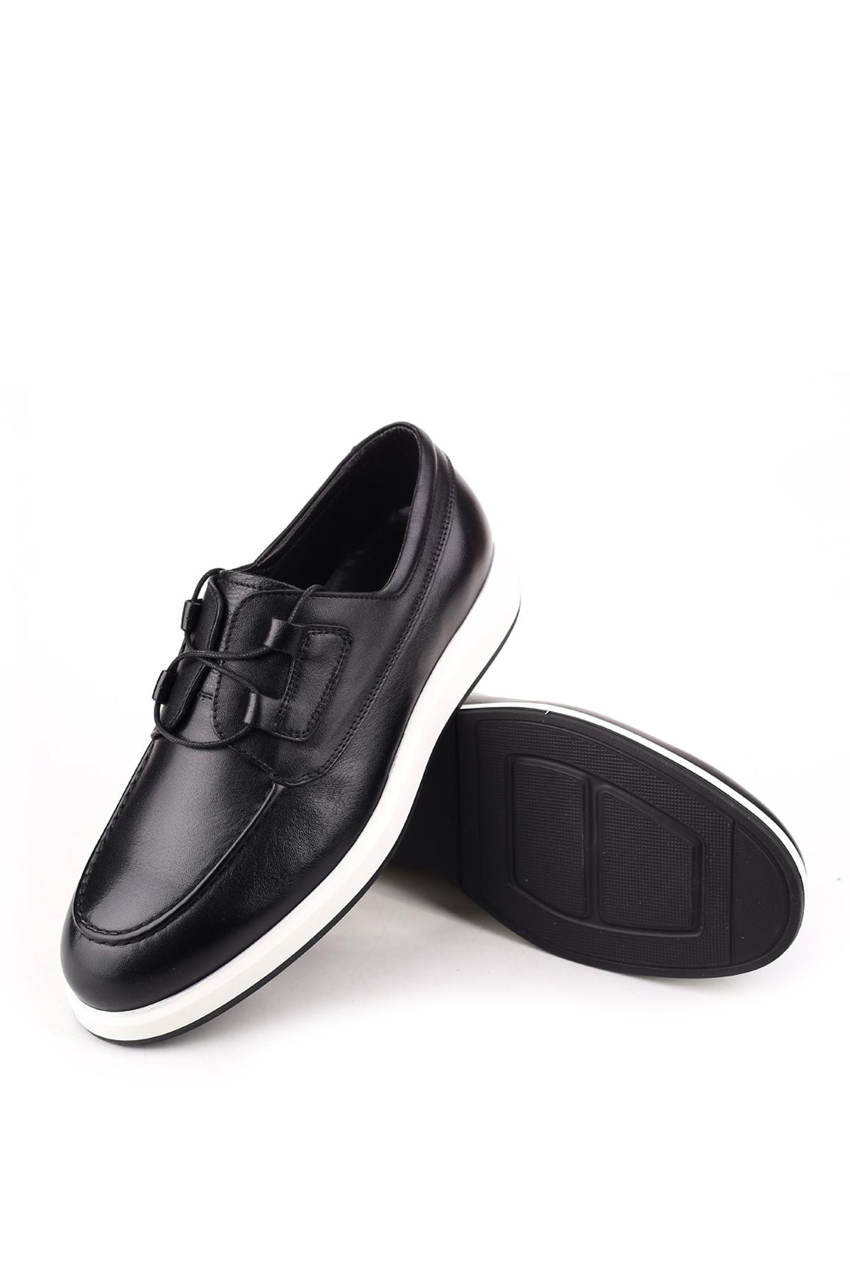 H 1030 Erkek Hakiki Deri Eva Taban Bağcıklı Günlük Ayakkabı - Görsel 6