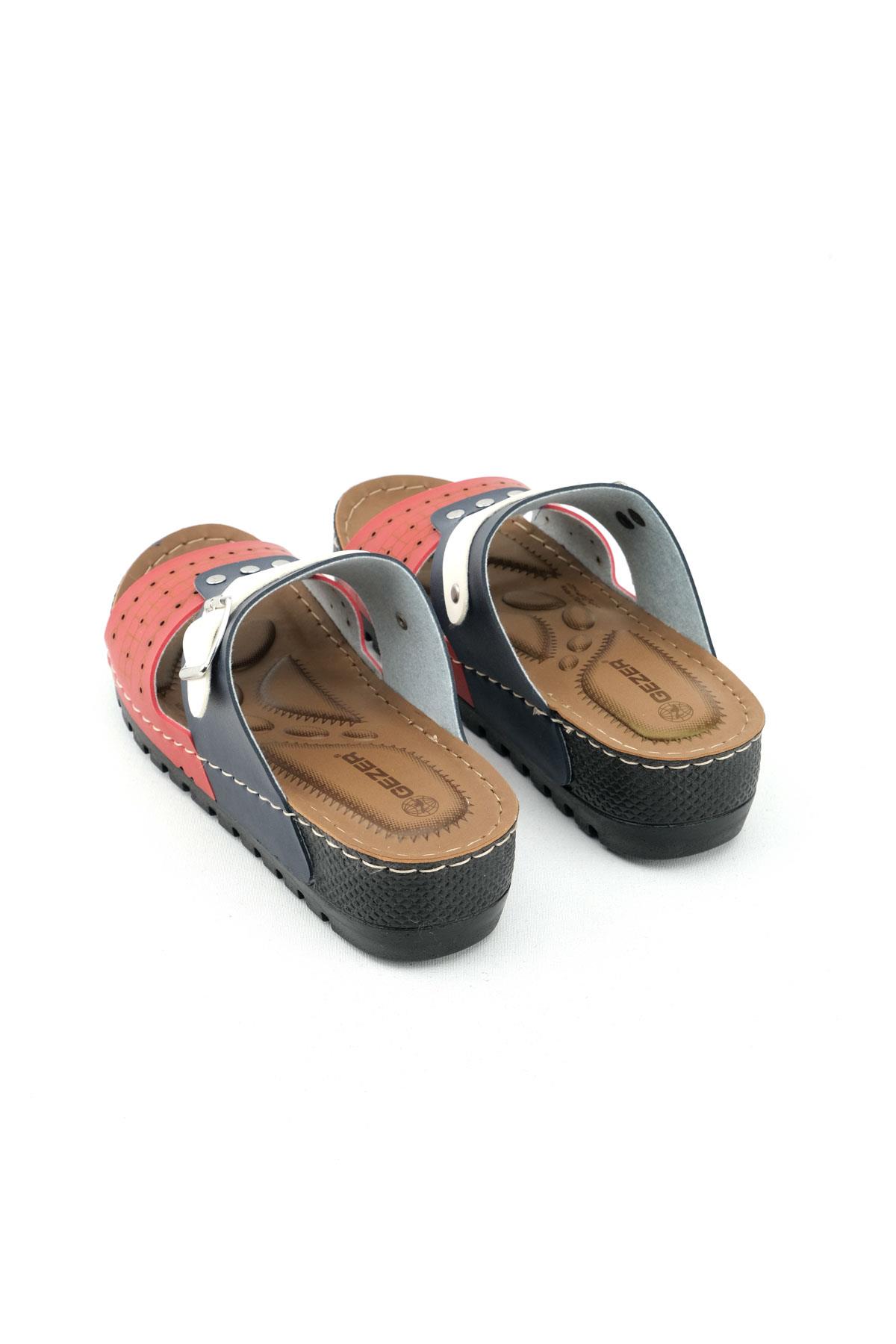 13036 Yazlık Yüksek Topuk Rahat Taban Kadın Terlik - Görsel 5