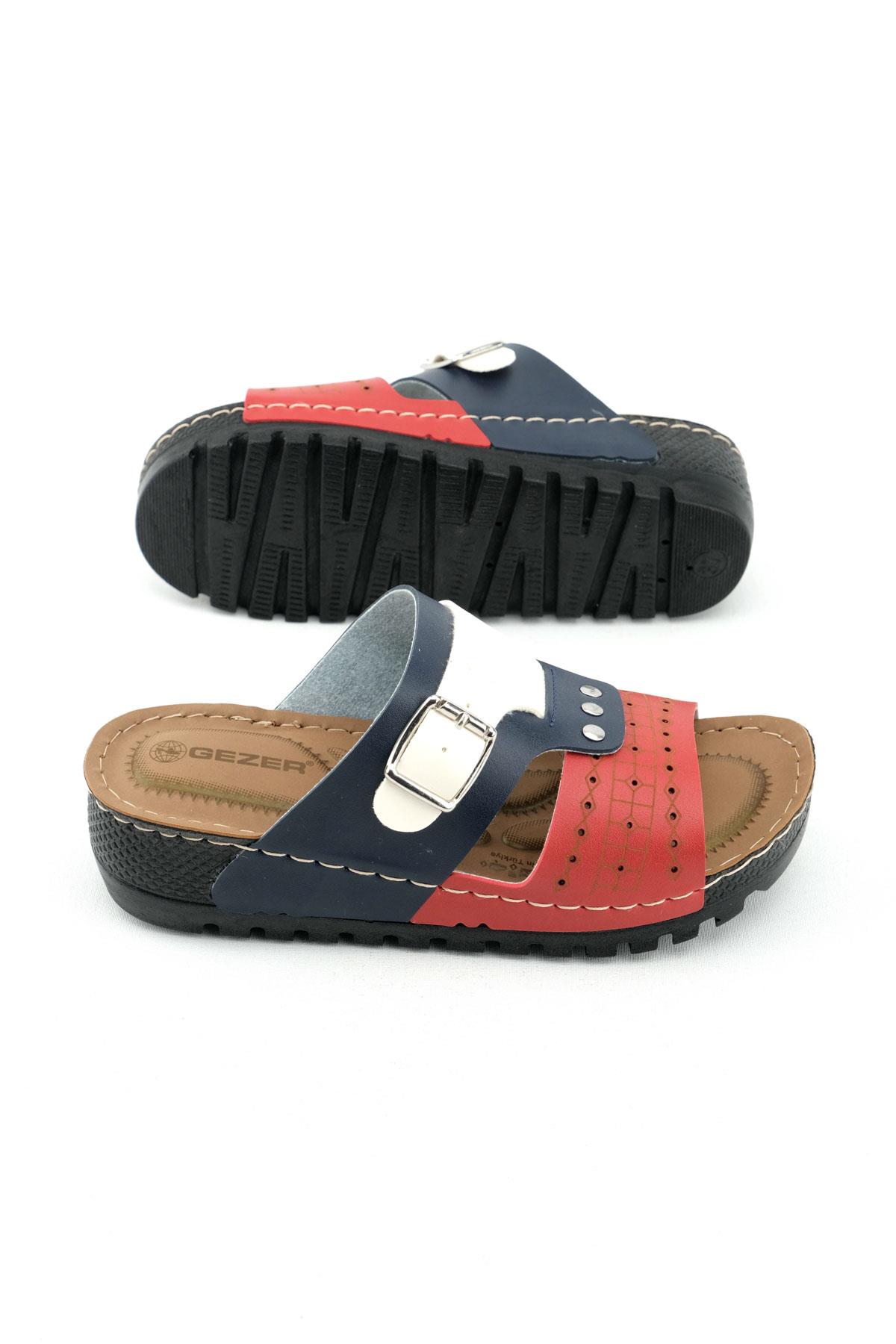 13036 Yazlık Yüksek Topuk Rahat Taban Kadın Terlik - Görsel 6