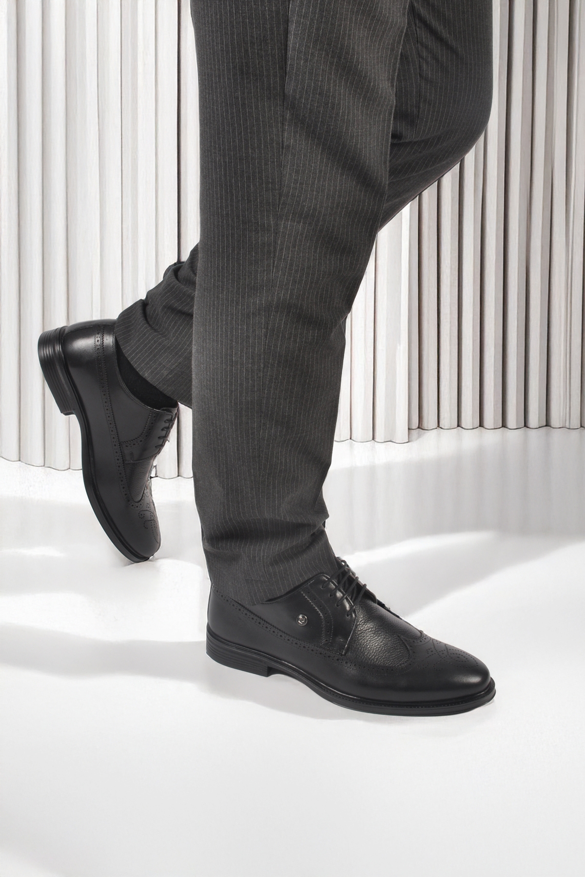 Siyah Hakiki Deri Erkek Klasik Ayakkabı - Görsel 2