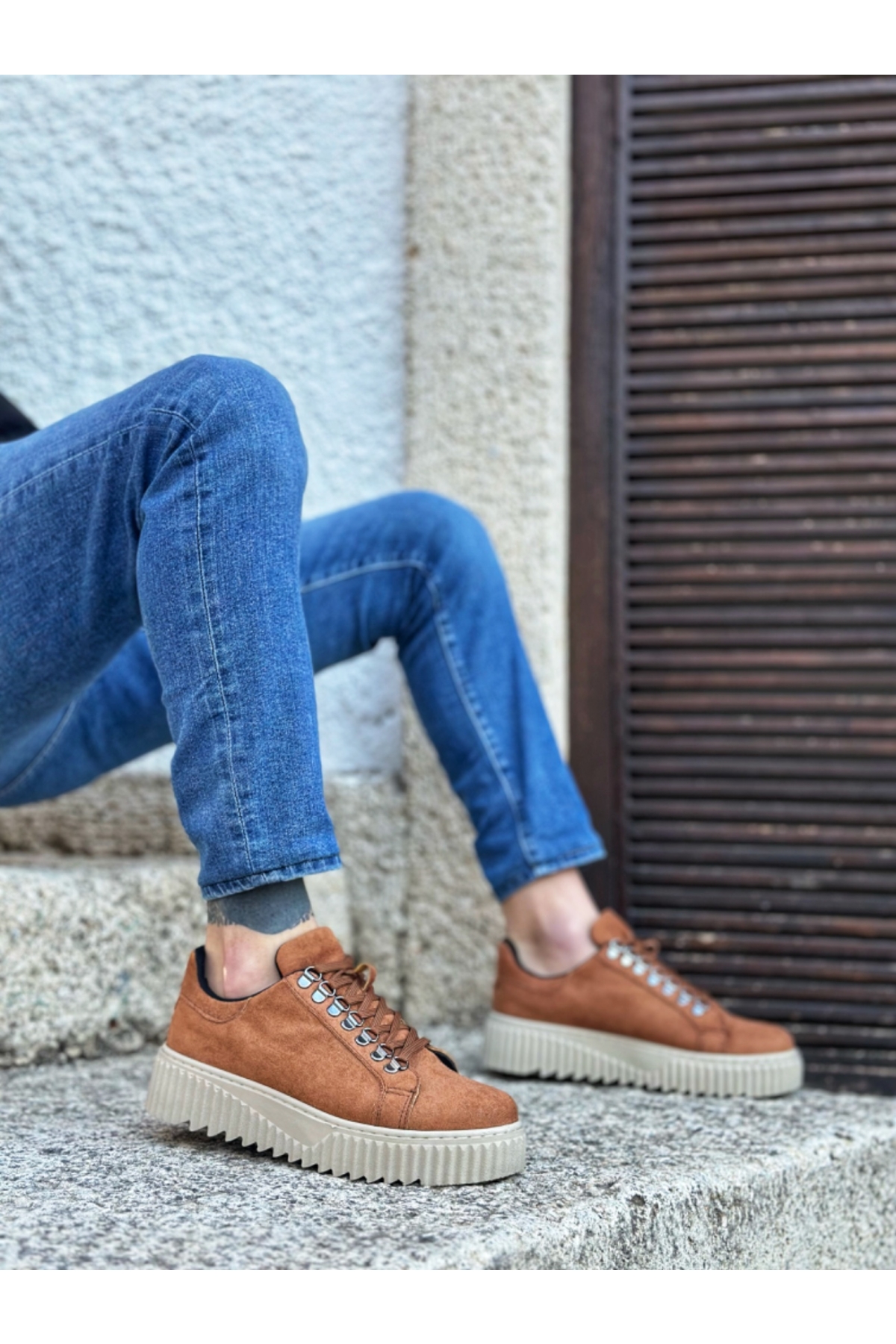 Bağcıklı Erkek Günlük Ayakkabı TABA - Görsel 2