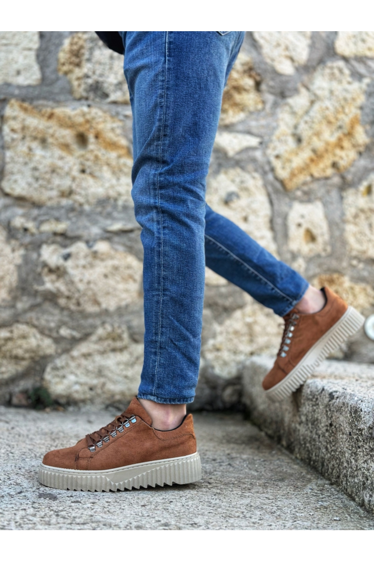 Bağcıklı Erkek Günlük Ayakkabı TABA - Görsel 4