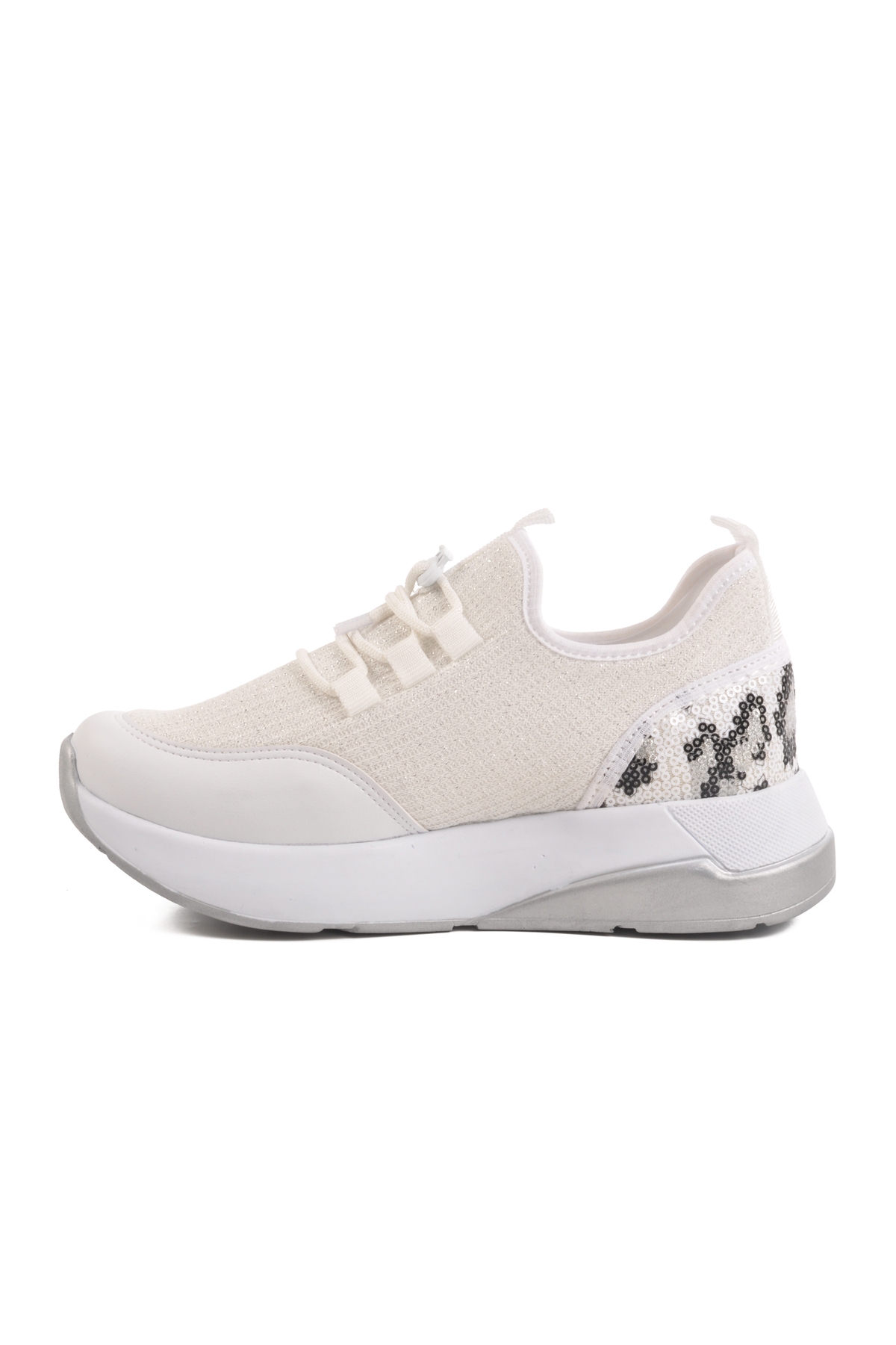 Beyaz Anorak Bağcıklı Kadın Sneaker 702417 Z - Görsel 3