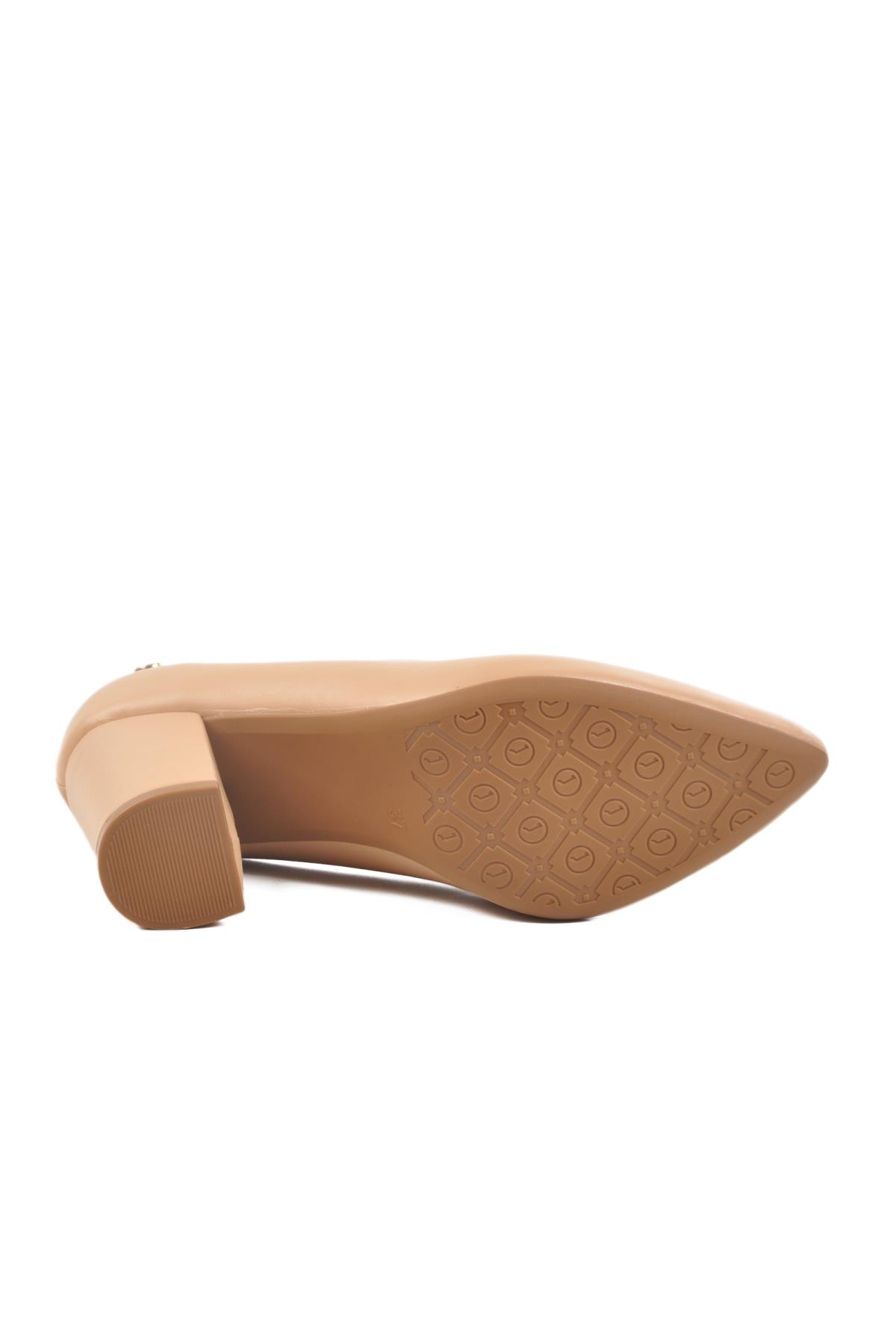 PC-54733 Z Bej Kadın Abiye Ayakkabı - Görsel 6
