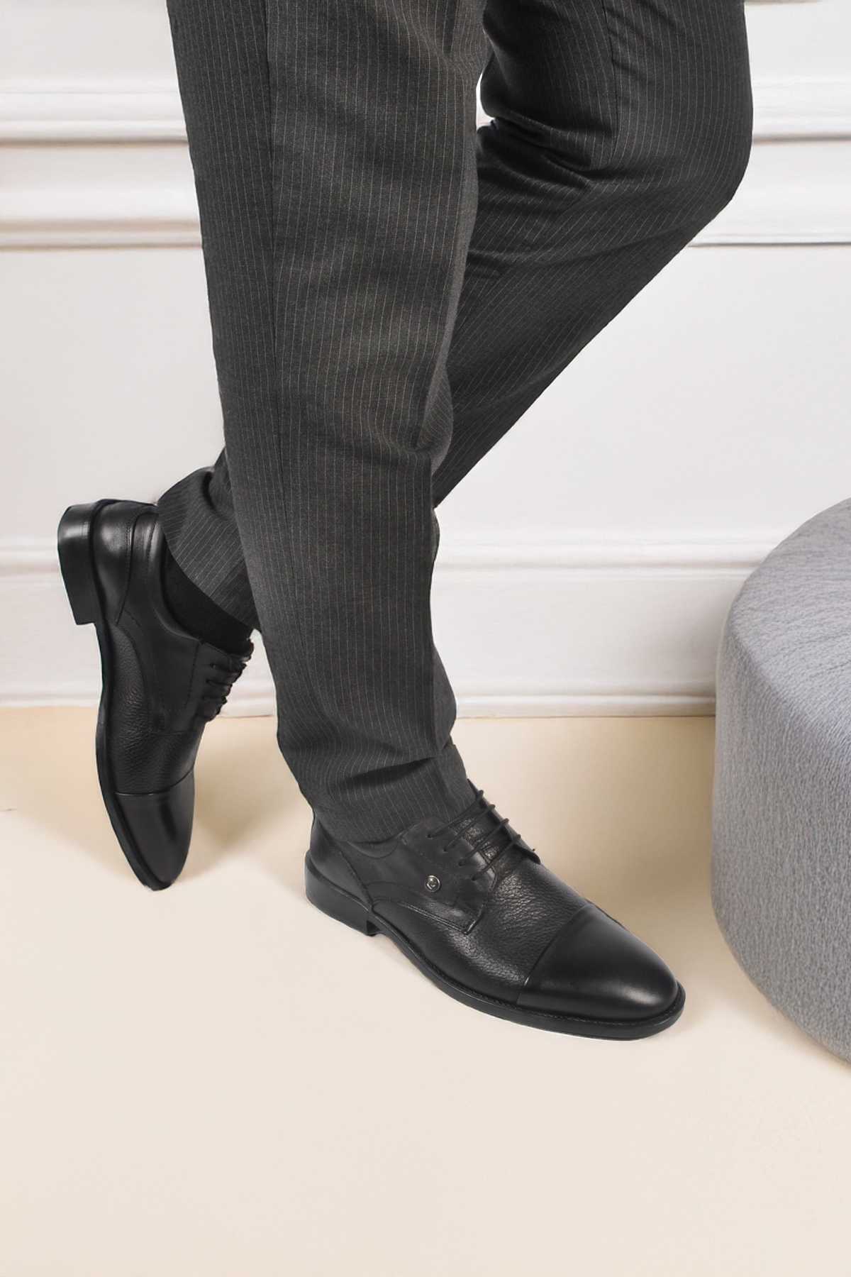 Siyah Hakiki Deri Erkek Klasik Ayakkabı 1612200 M - Görsel 2